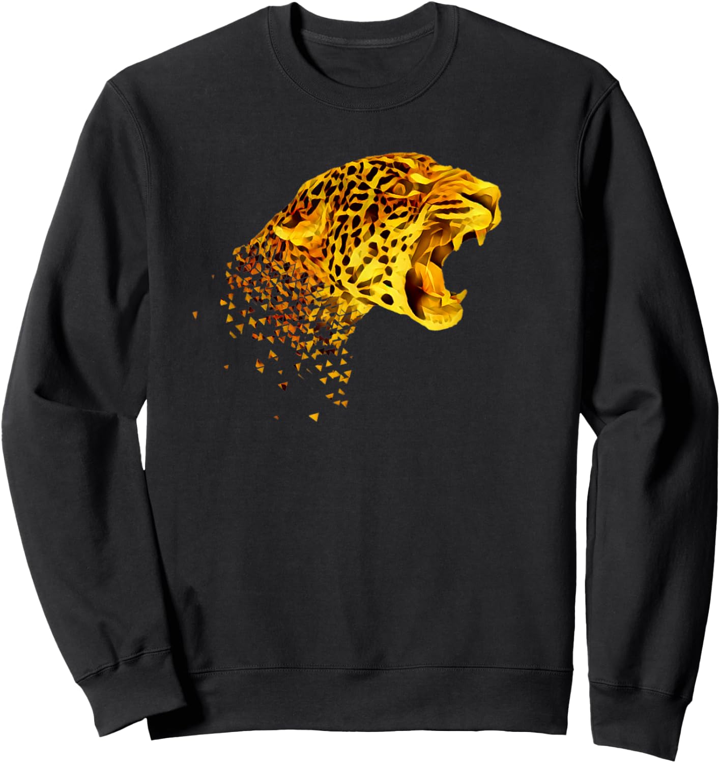 Jaguars Gold Mascot Design Jaguar Animal Sweatshirt - Sweatshirt | Black