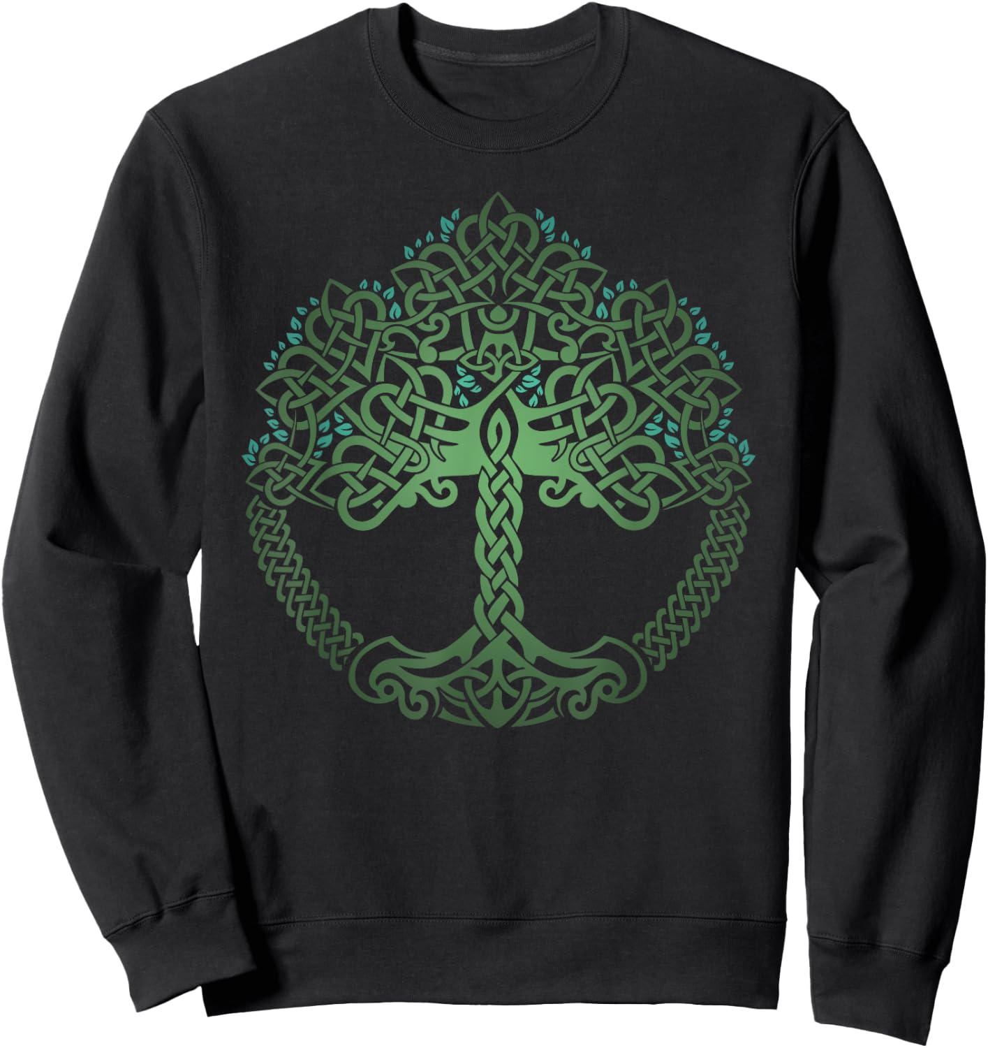Viking Celtic Knotwork Tree of Life Sweatshirt - Sweatshirt | Black