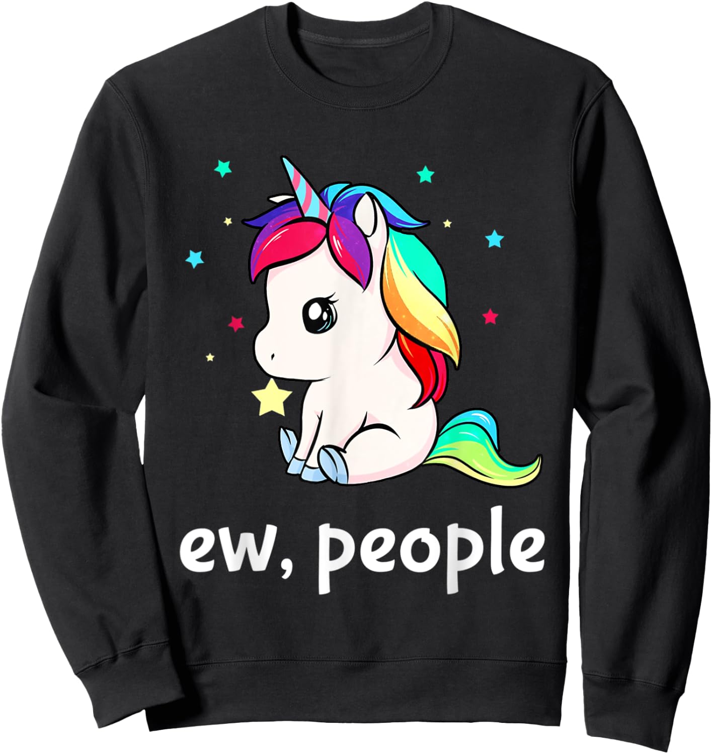 Ew People Unicorn Shirt Sweatshirt - Sweatshirt | Black