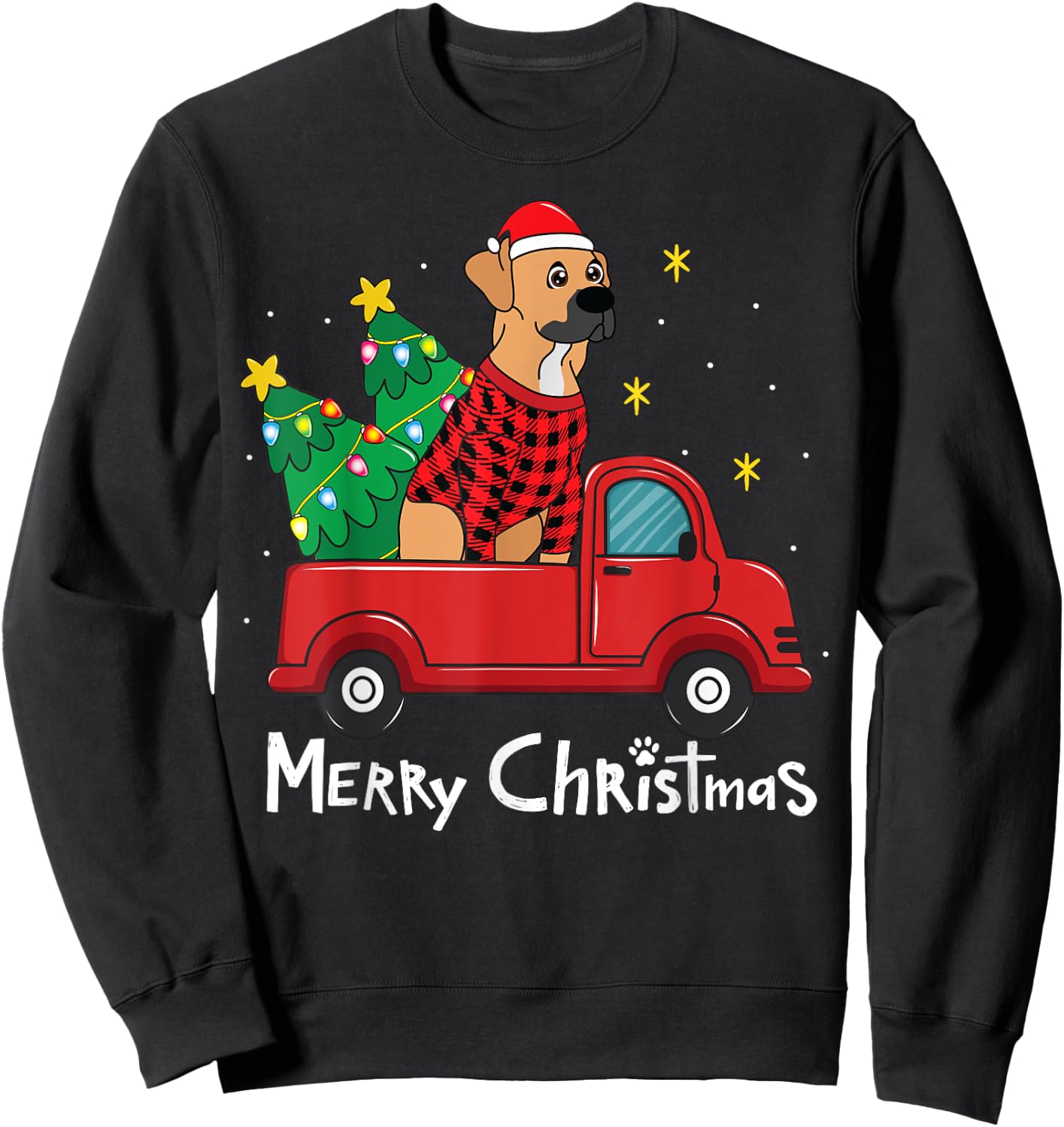 Black Mouth Cur Christmas Funny Gift Sweatshirt - Sweatshirt | Black
