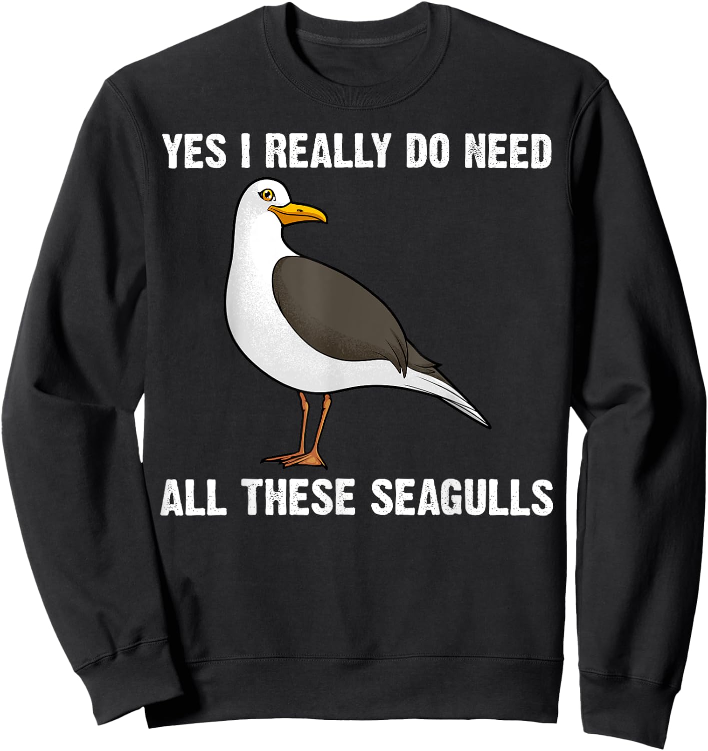 Funny Seagull Women Flock Seagulls Nature Gull Bird Sweatshirt - Sweatshirt | Black