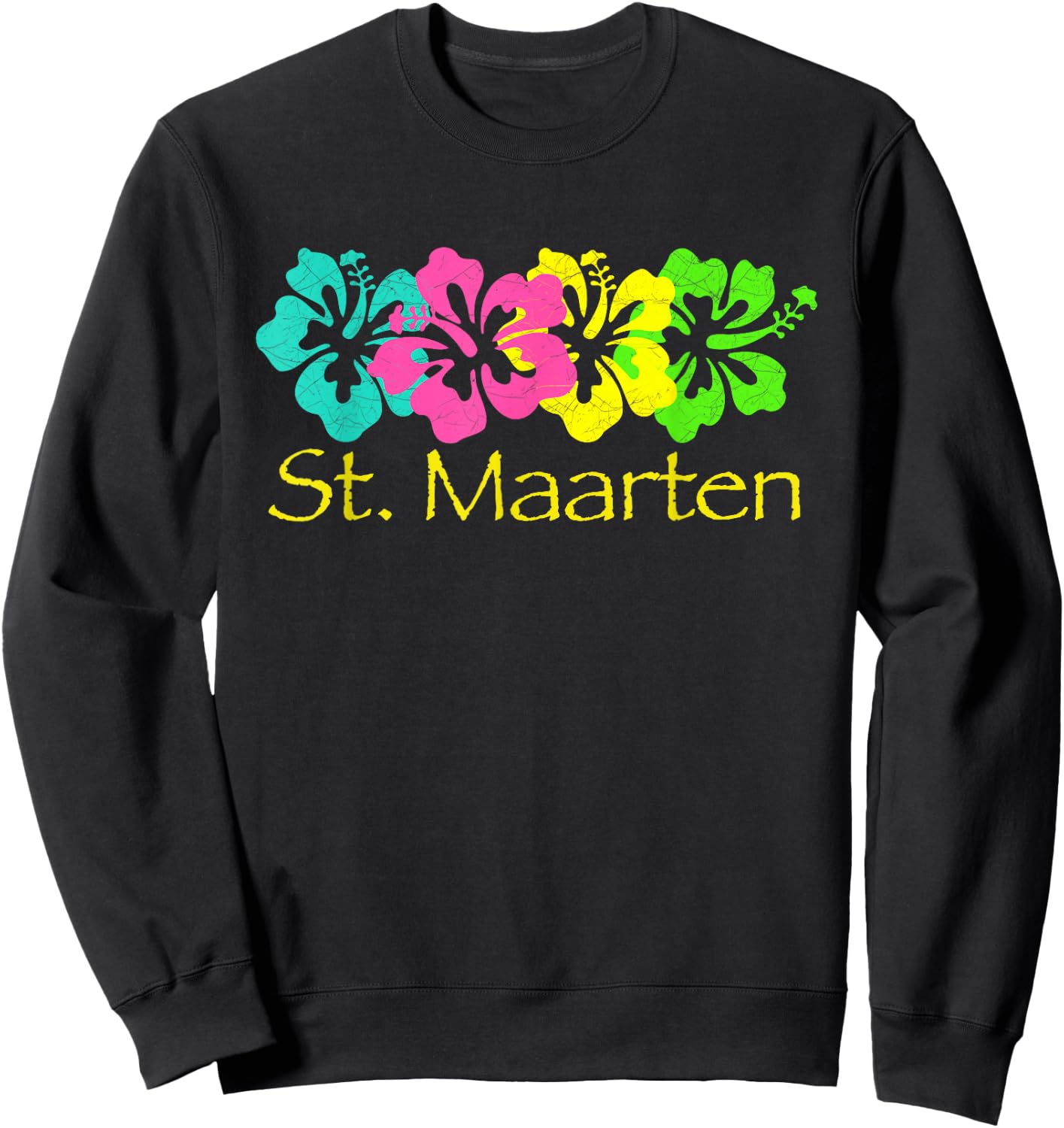 St. Maarten Tropical Beach / St Maarten Surf Sweatshirt - Sweatshirt | Black