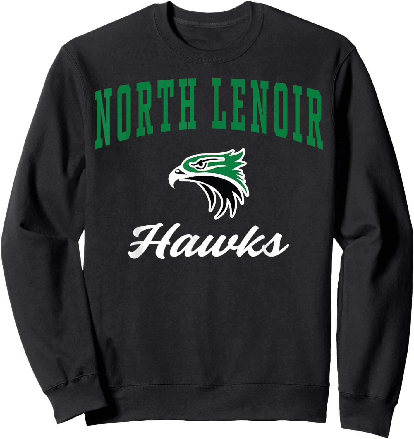North Lenoir High School Hawks Sweatshirt - Sweatshirt | Black