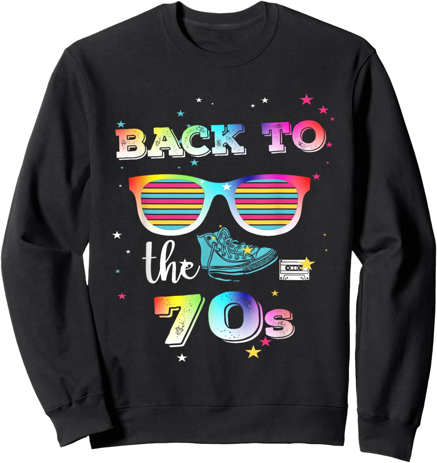 Back To The 70s Retro Seventies Sweatshirt - Sweatshirt | Black