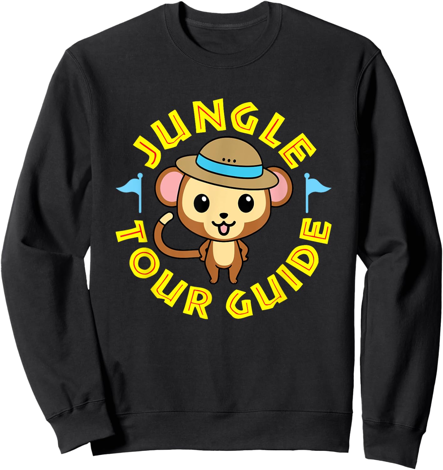 Monkey in Hat - Jungle Tour Guide Sweatshirt - Sweatshirt | Black