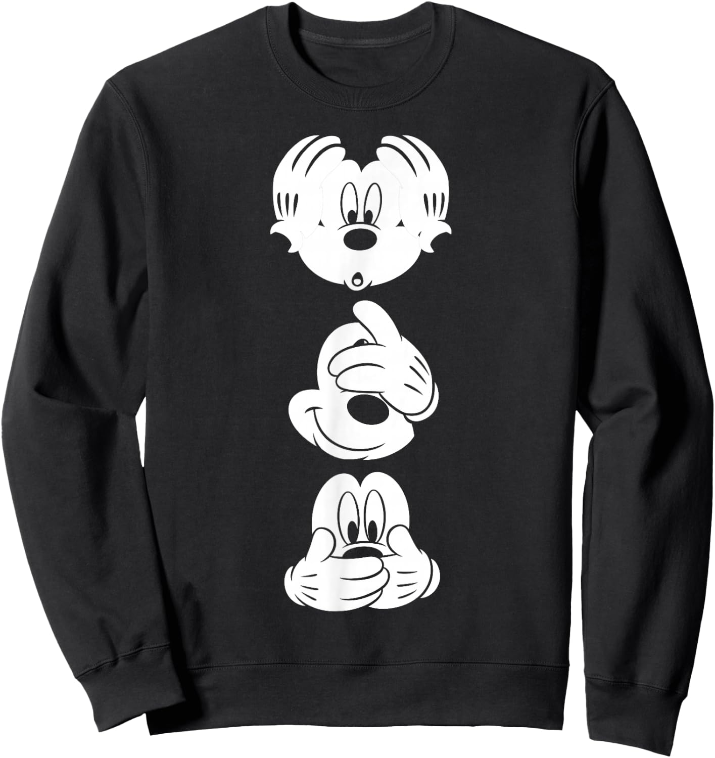 Disney - Mickey Mouse Three Faces Sweatshirt - Sweatshirt | Black