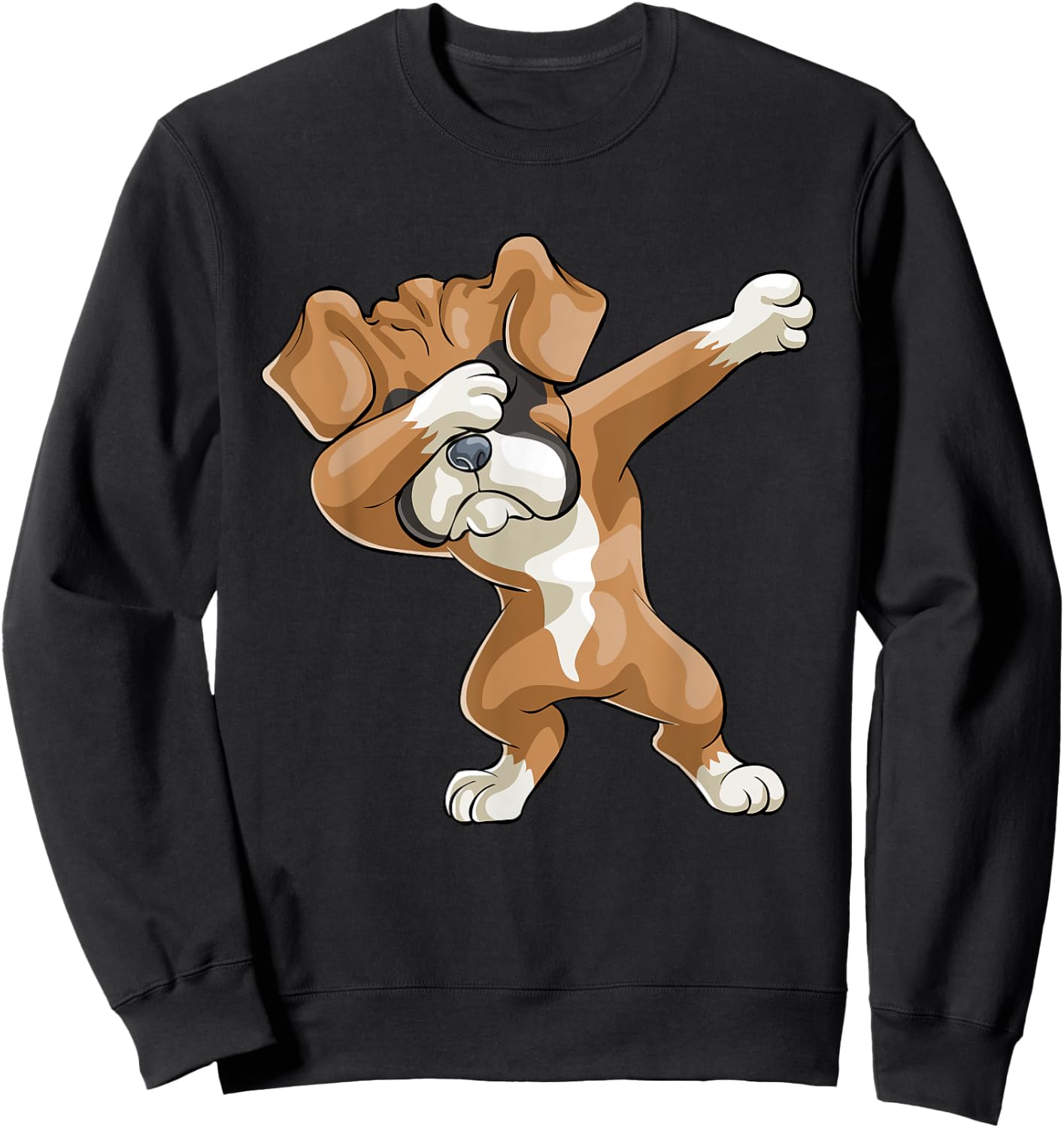 Dabbing Boxer Dog Gift Funny Dab Gift Puppy Kids Men Sweatshirt - Sweatshirt | Black