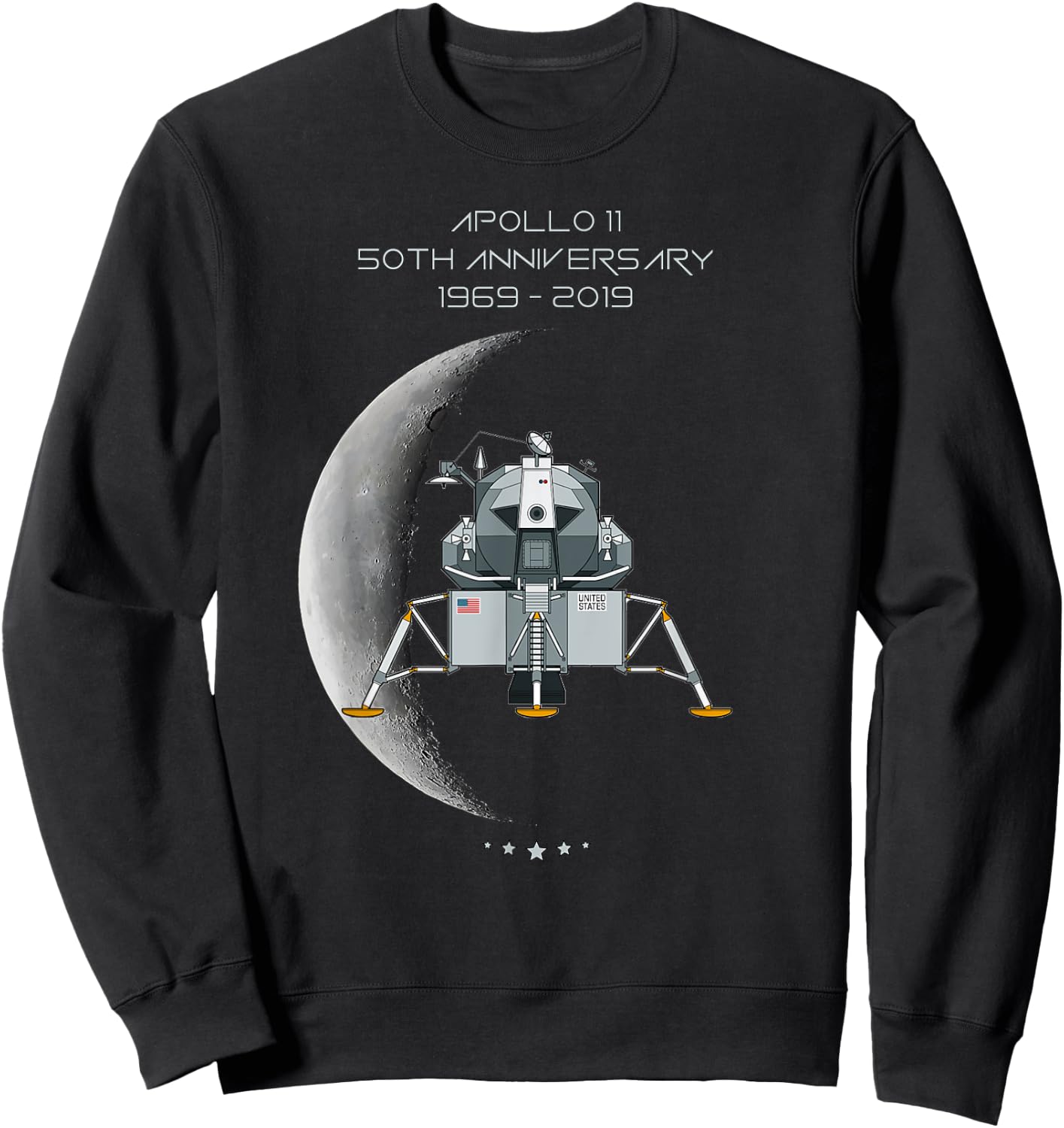 Apollo 11 50Th Anniversary Lunar Module Moon The Eagle Shirt Sweatshirt - Sweatshirt | Black