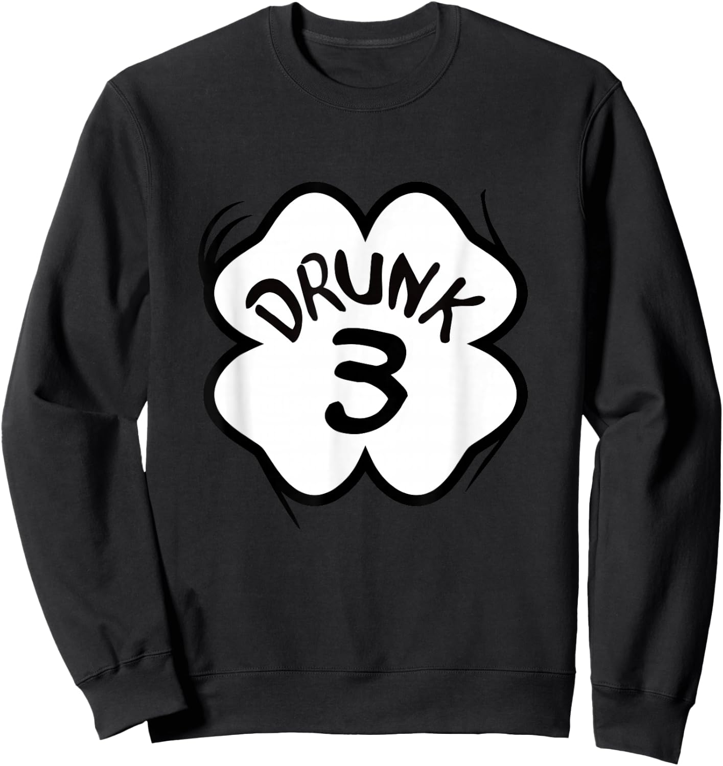 Drunk 3 Shamrock Shirt Group Matching Family Sweatshirt - Sweatshirt | Black