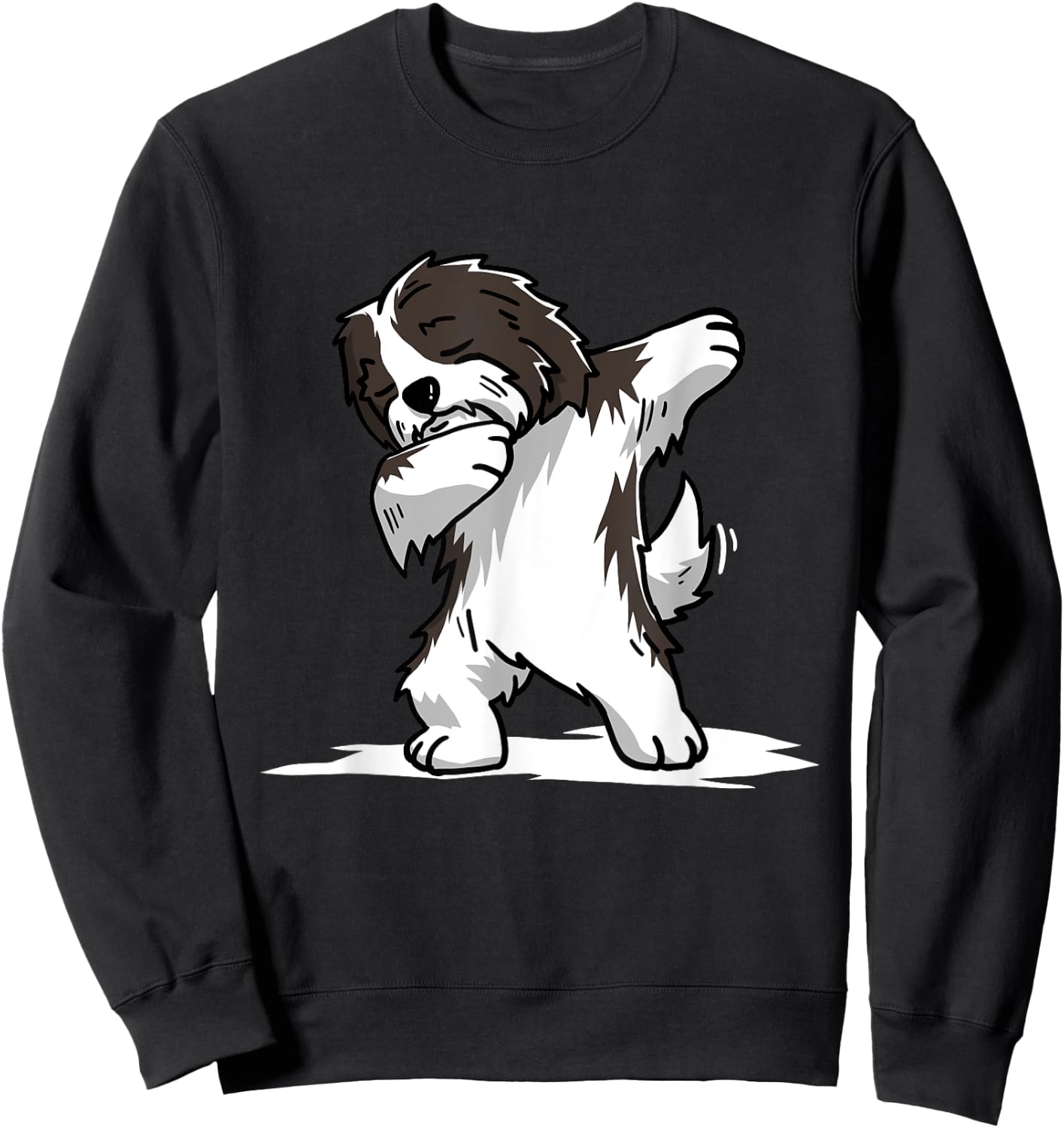 Cute Dabbing Havanese Dog Funny Dab Dance Gift Shirt Women Girls Kids Sweatshirt - Sweatshirt | Black