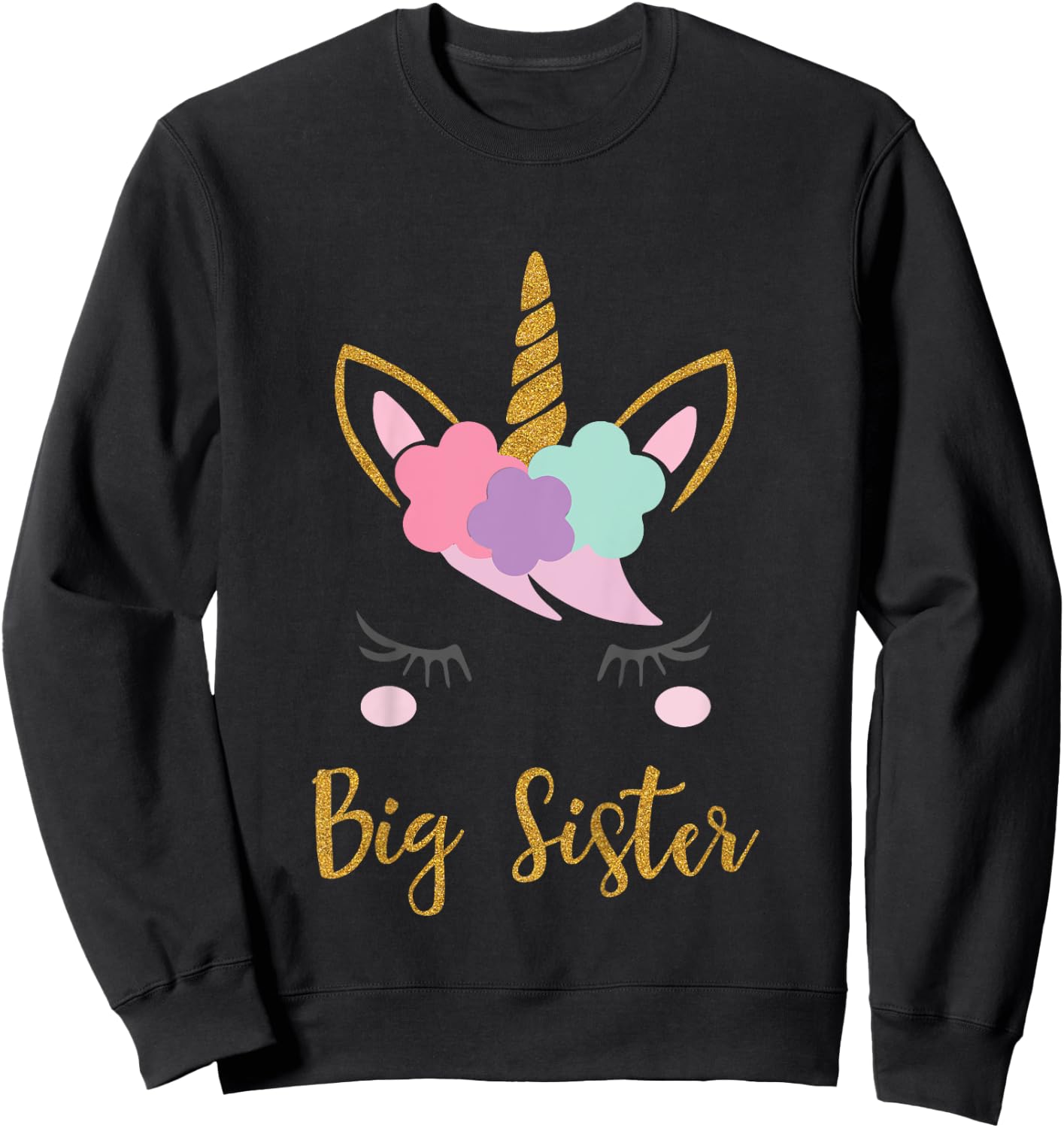 Kids Unicorn Big Sister Shirt I'm Going to be a Big Sister Sweatshirt - Sweatshirt | Black