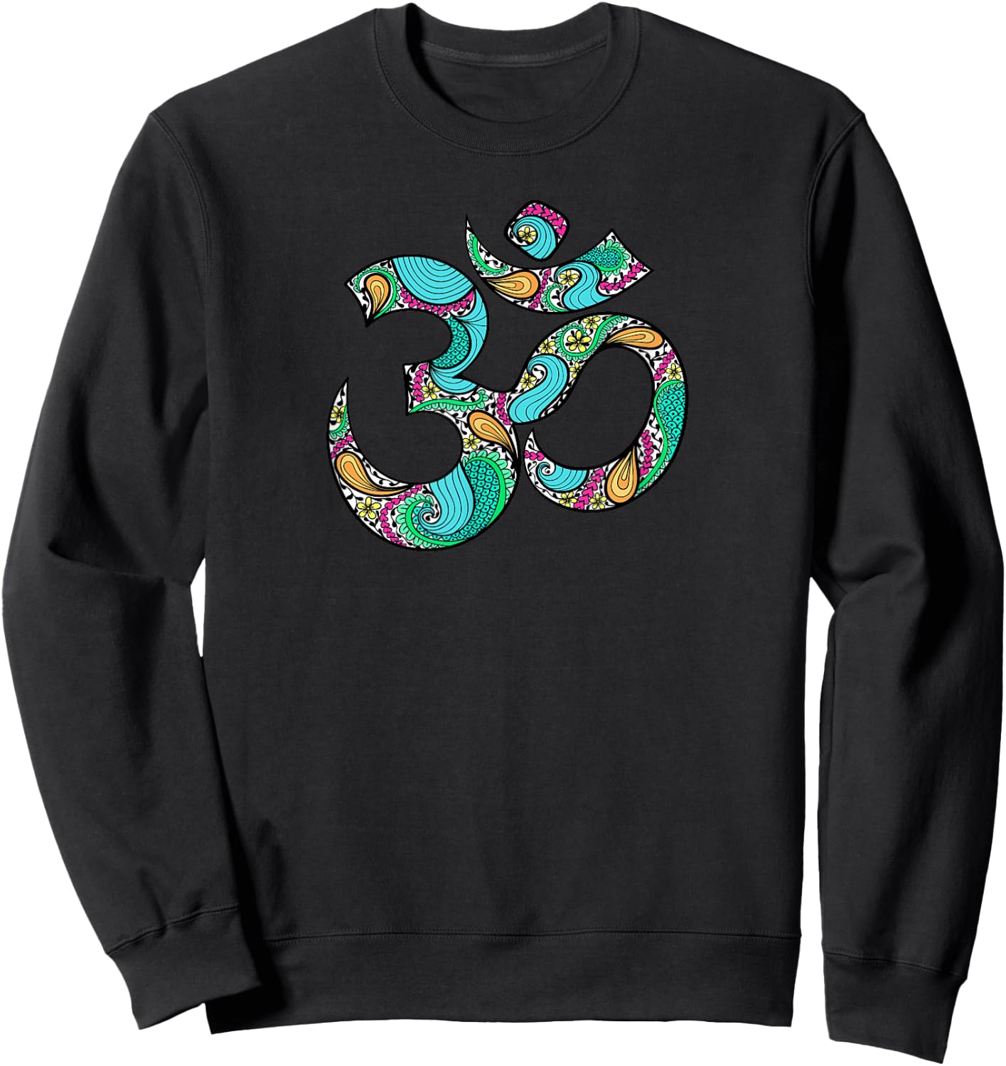 Om Ohm Aum Symbol T Shirt Spiritual Yoga Sweatshirt - Sweatshirt | Black
