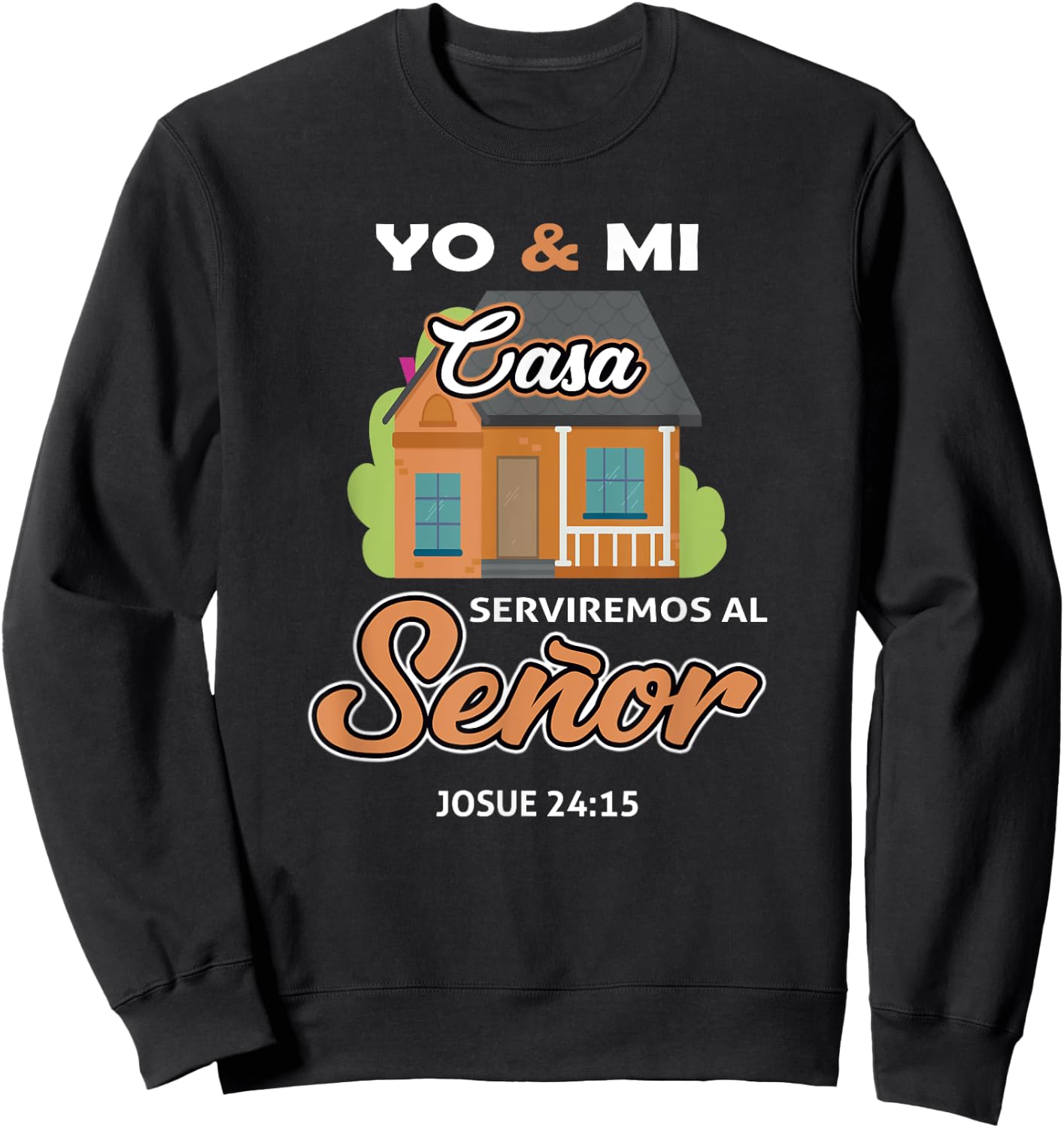 camisas cristianas Spanish christian Sweatshirt - Sweatshirt | Black