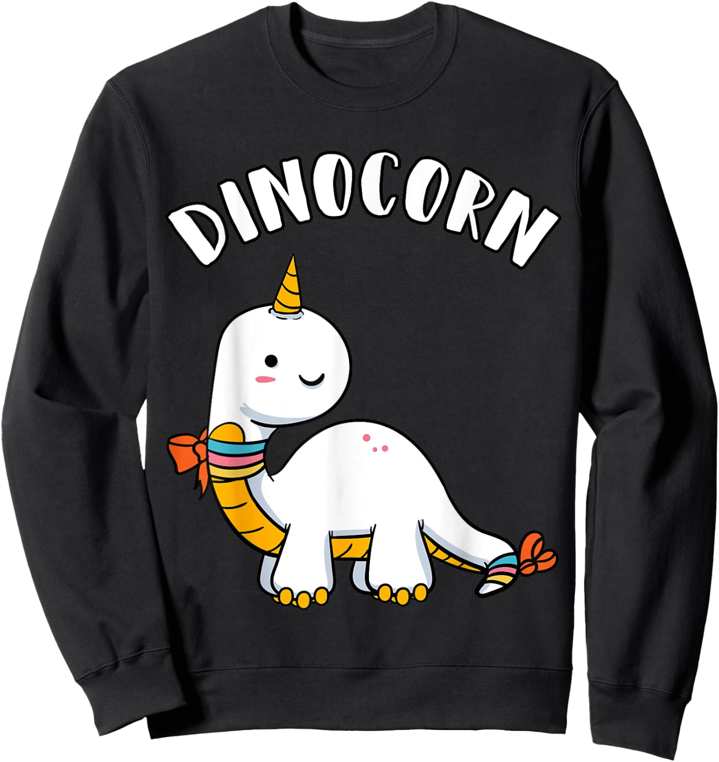 Dinocorn Dinosaur Unicorn Dinosaur Lovers Unicorn Sweatshirt - Sweatshirt | Black