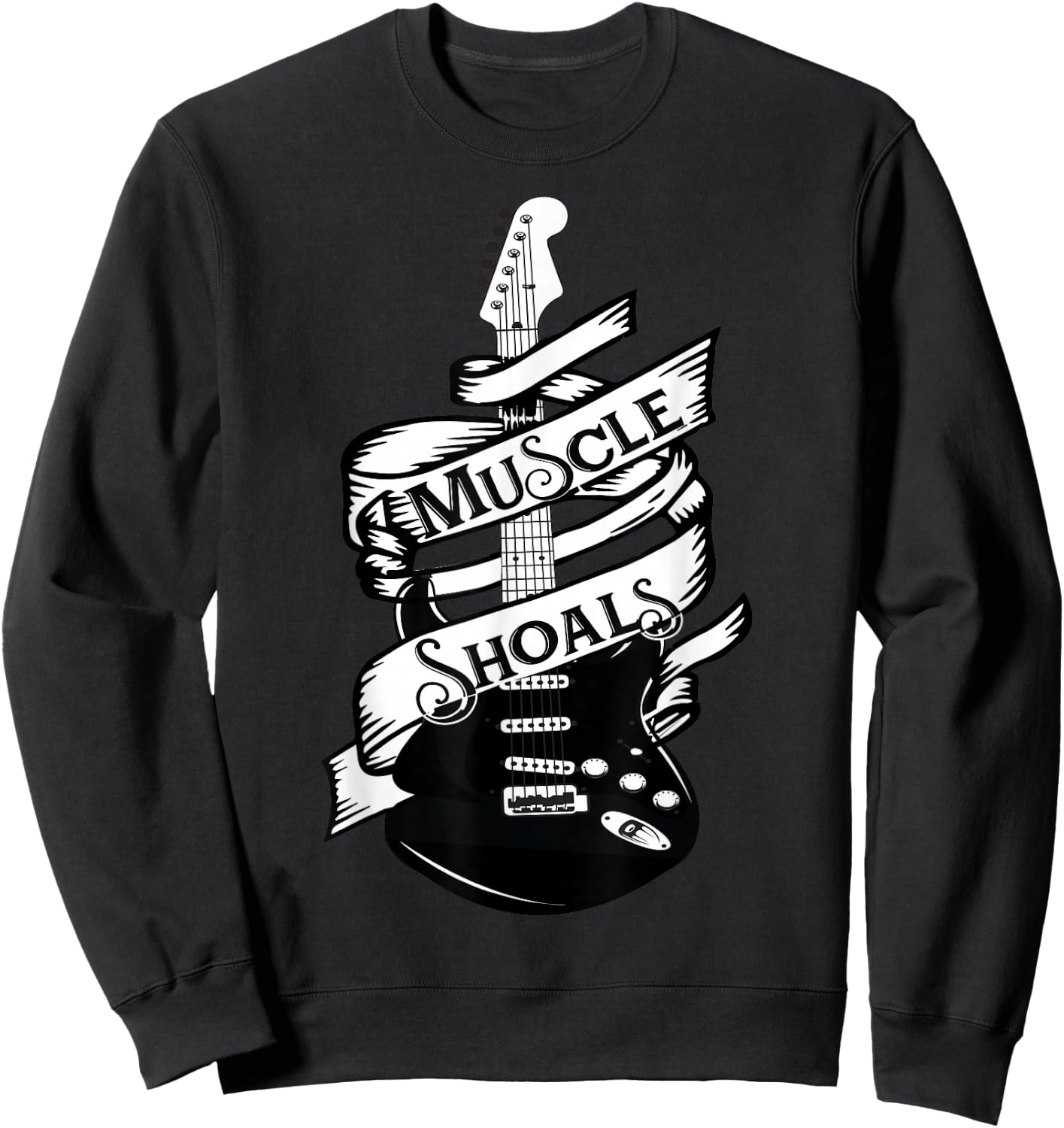 Muscle Shoals Alabama Music Recording Studio Guitar Records Sweatshirt - Sweatshirt | Black