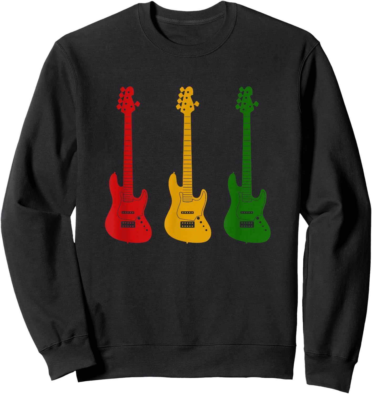 HABB T's Rastafarian Rasta Guitar for Reggae Lovers Sweatshirt - Sweatshirt | Black