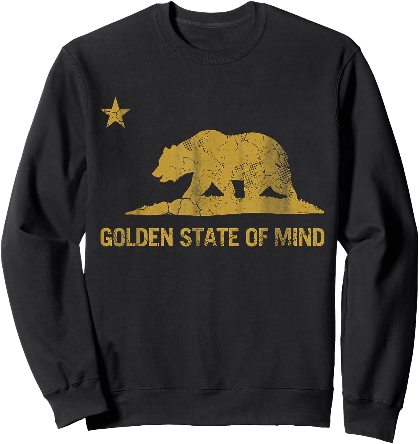 California Golden State Of Mind Retro Fade Sweatshirt - Sweatshirt | Black