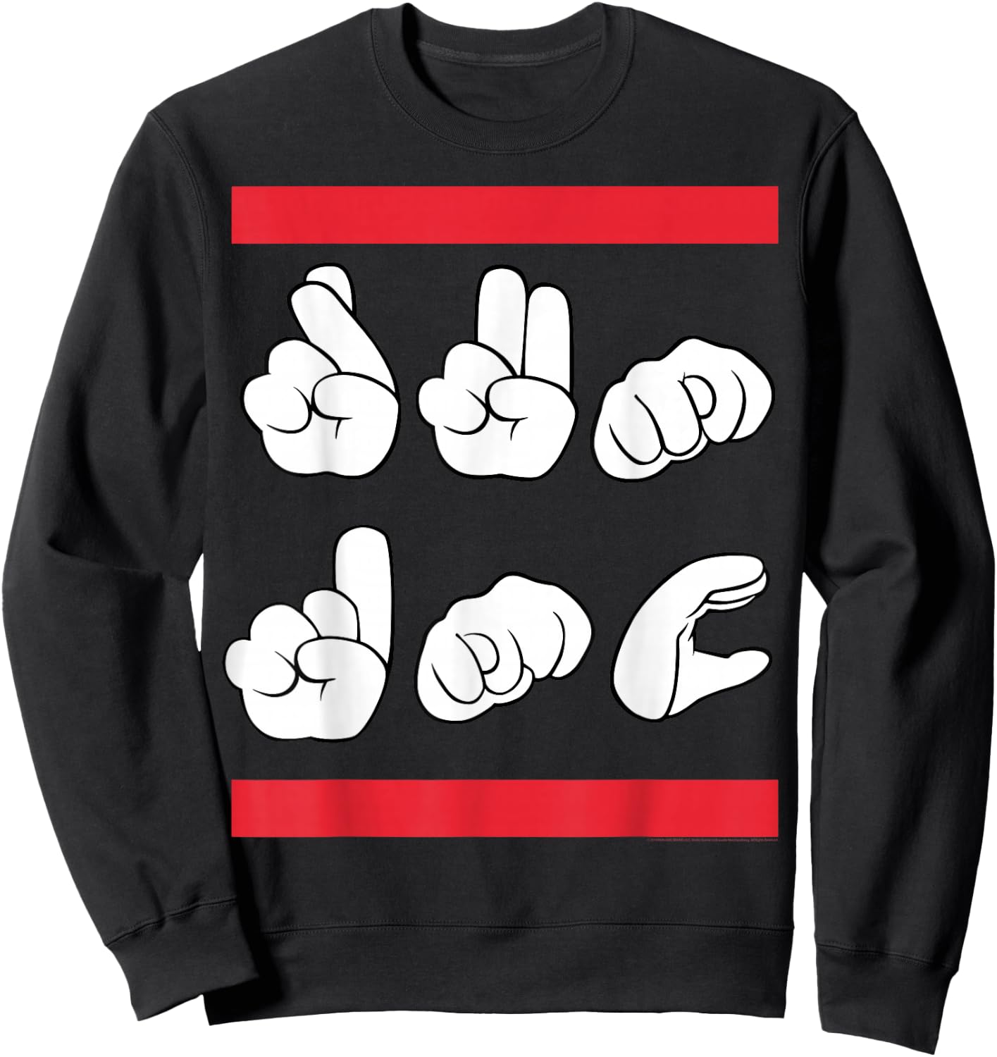Run DMC Official Sign Language Sweatshirt - Sweatshirt | Black