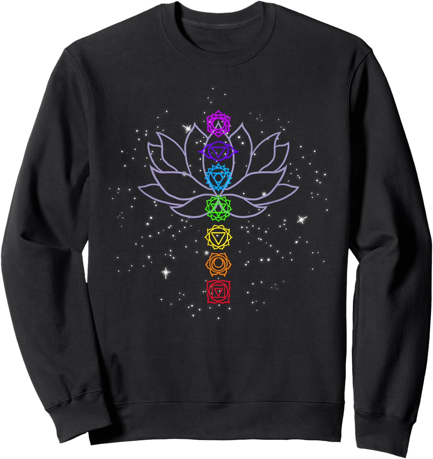 Magical Mandala Lotus Lines Cool Mandala Design Lovers Gift Sweatshirt - Sweatshirt | Black