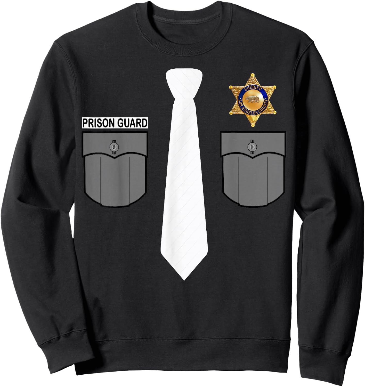 Prison Guard Correctional Officer Police Costume Funny Sweatshirt - Sweatshirt | Black