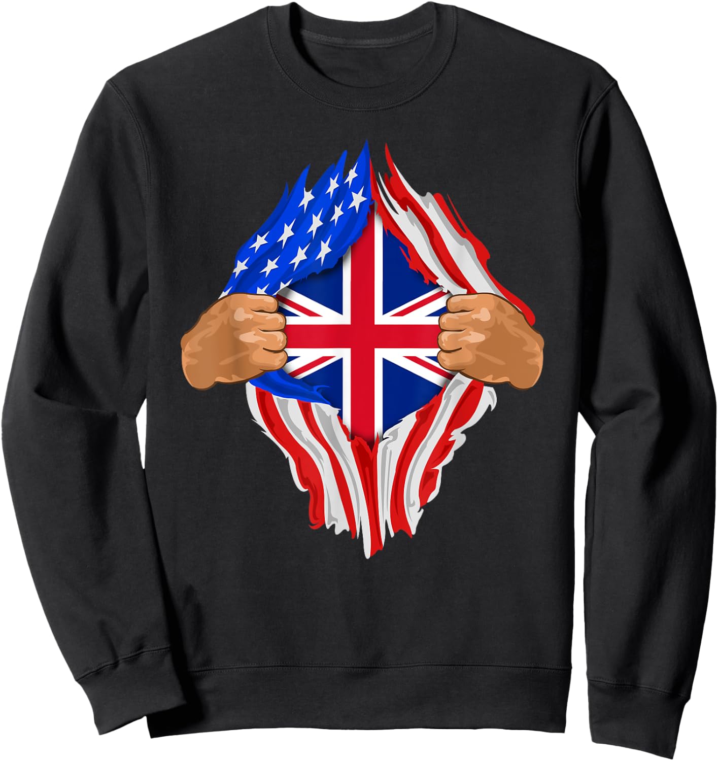 British Blood Inside Me | United Kingdom UK Flag Gift Sweatshirt - Sweatshirt | Black