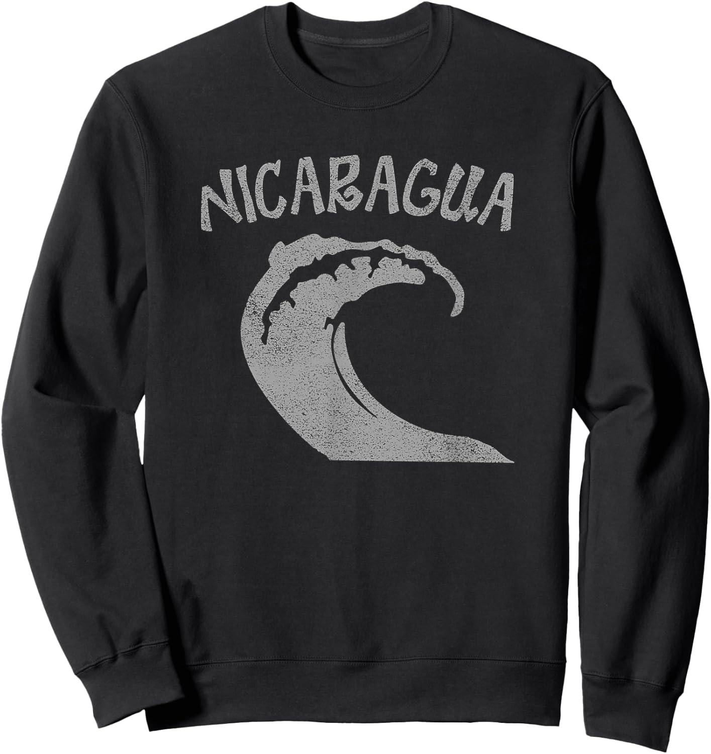 Vintage Nicaragua Surf Sweatshirt - Sweatshirt | Black