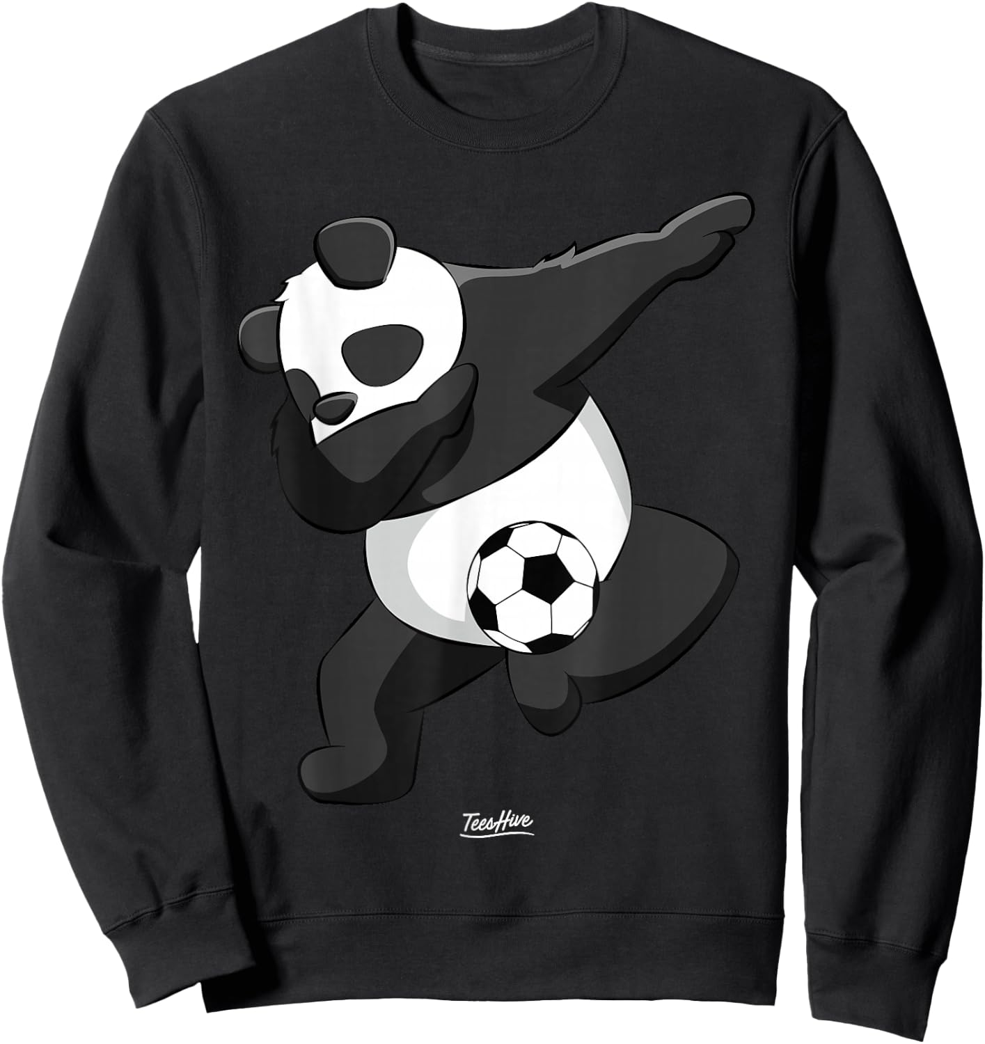 Dabbing Panda Soccer - Boys Panda Sweatshirt - Sweatshirt | Black