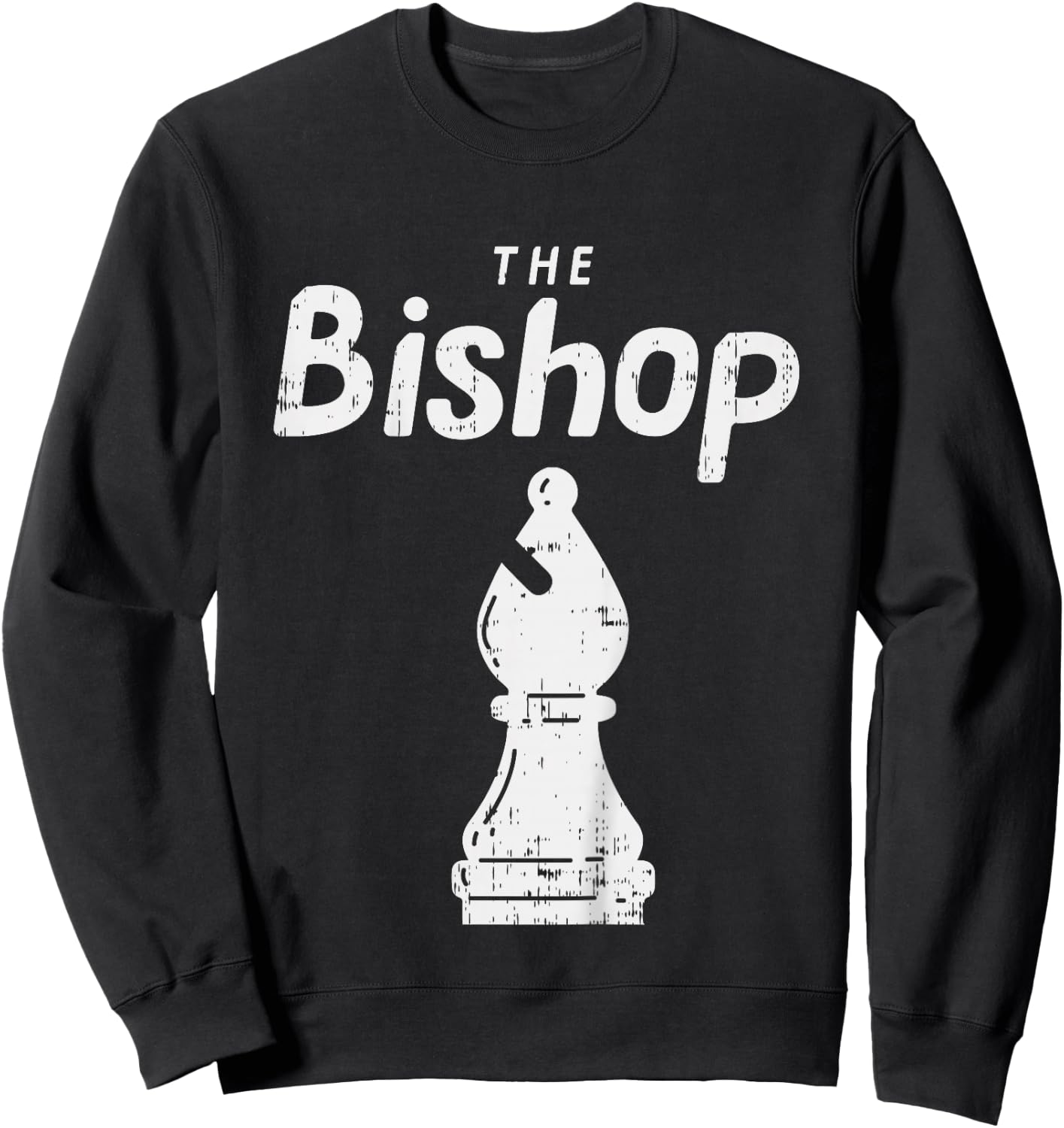 Kids Chess Piece The Bishop Shirt Halloween Matching Costume Sweatshirt - Sweatshirt | Black