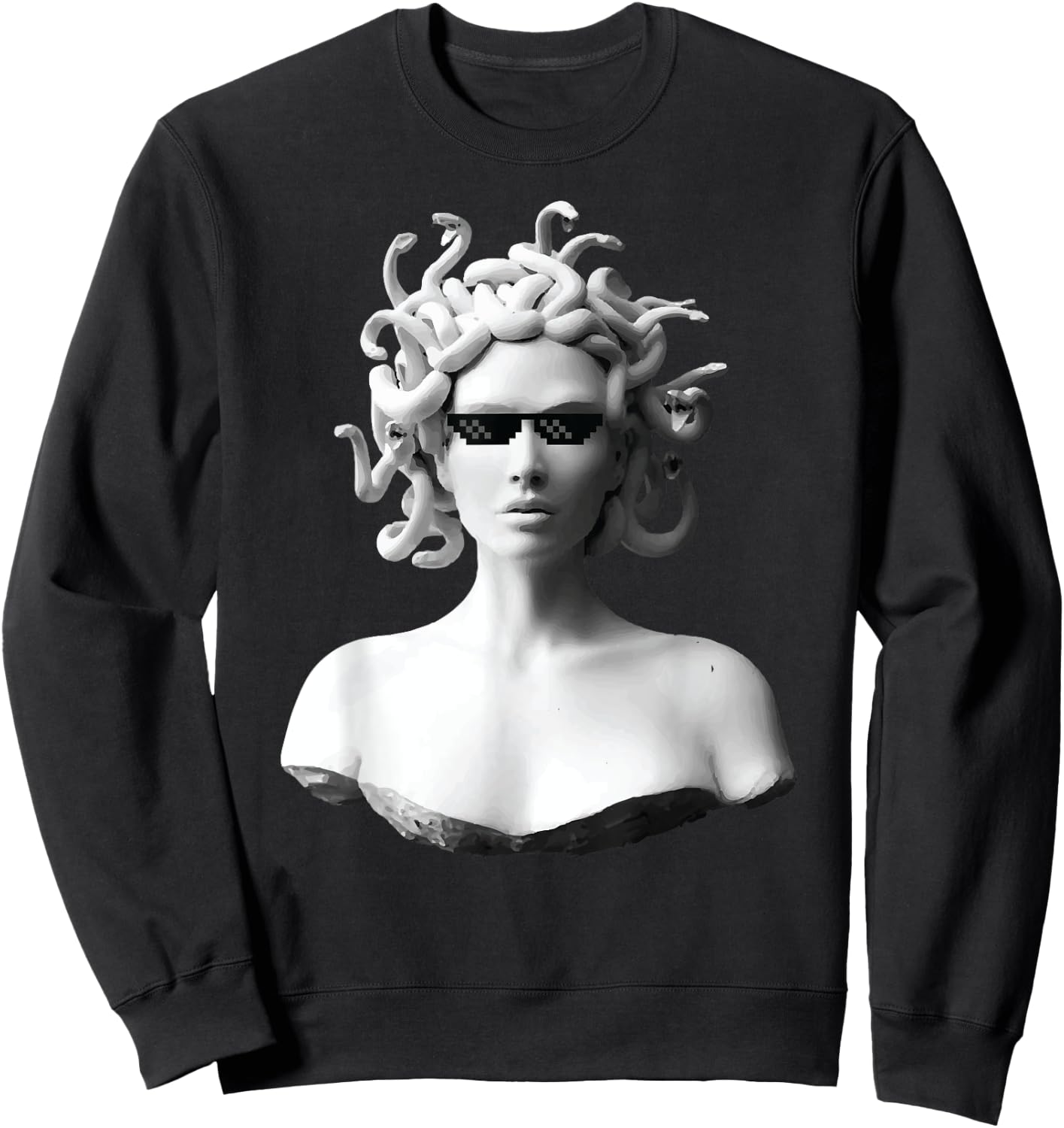 Medusa Head Portrait Greek Mythology Gorgon Monster T Shirt Sweatshirt - Sweatshirt | Black