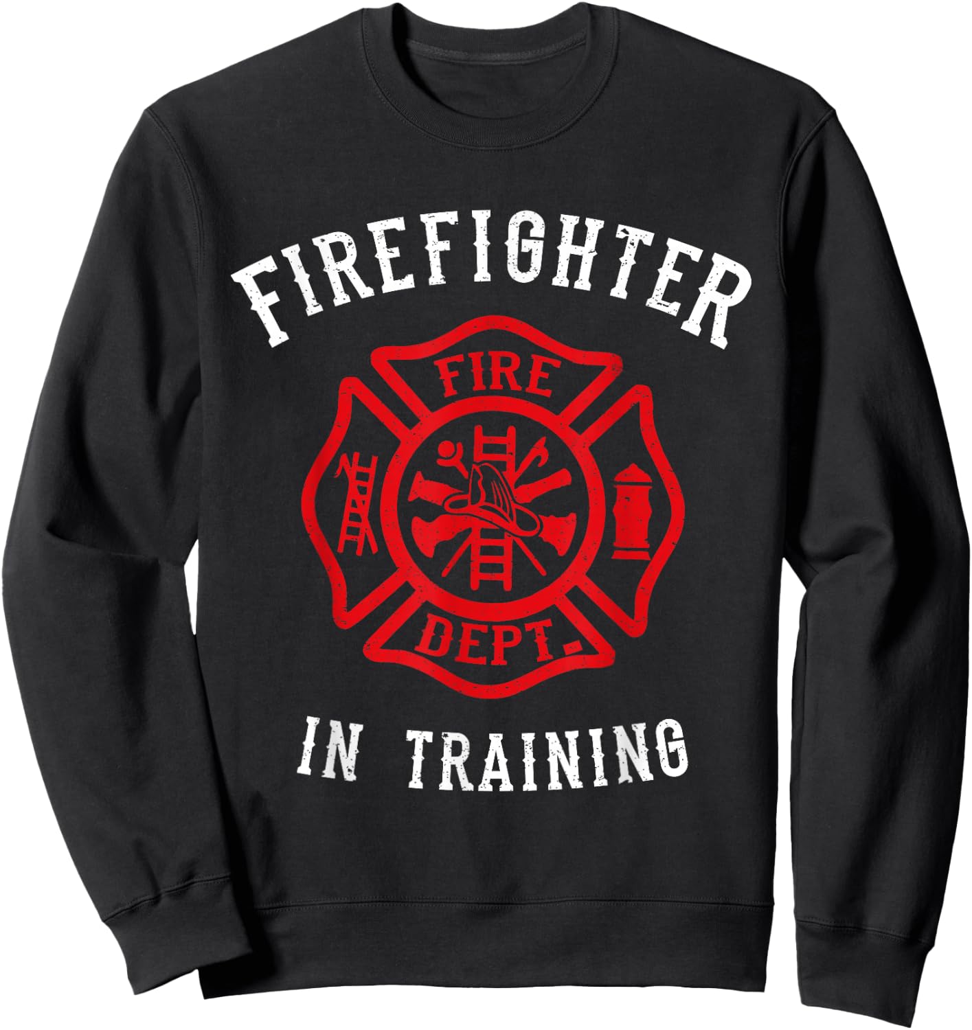 Firefighter Training Gift Kids Cute Toddler Fire Fighter Sweatshirt - Sweatshirt | Black