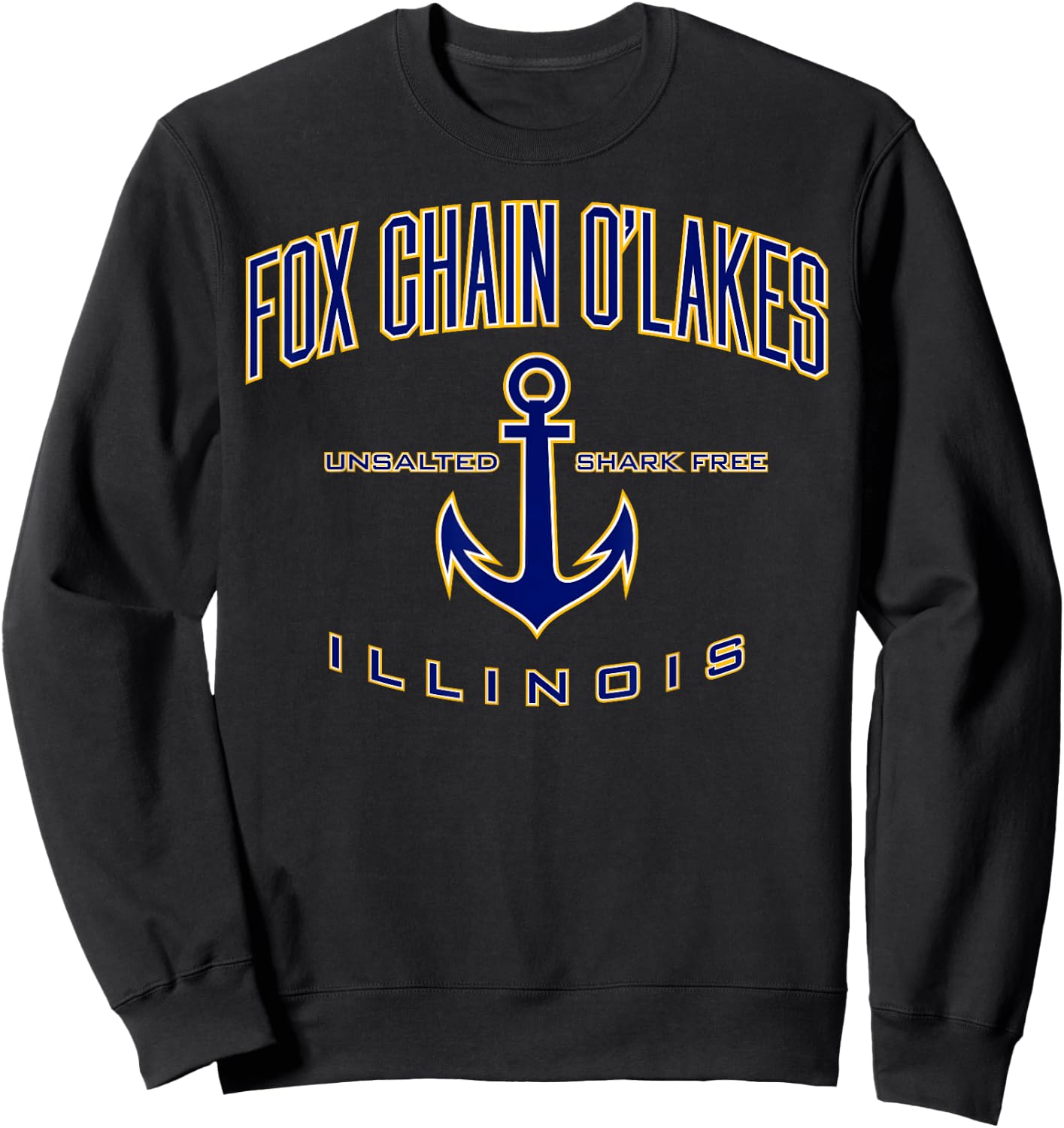 Fox Chain O'Lakes IL Shirt , Men, Girls & Boys Sweatshirt - Sweatshirt | Black