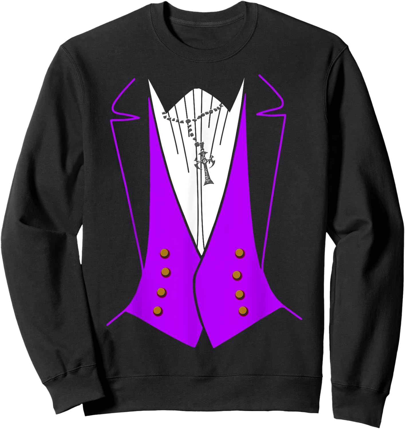 Dracula Halloween Tuxedo Costume Funny Party Sweatshirt - Sweatshirt | Black