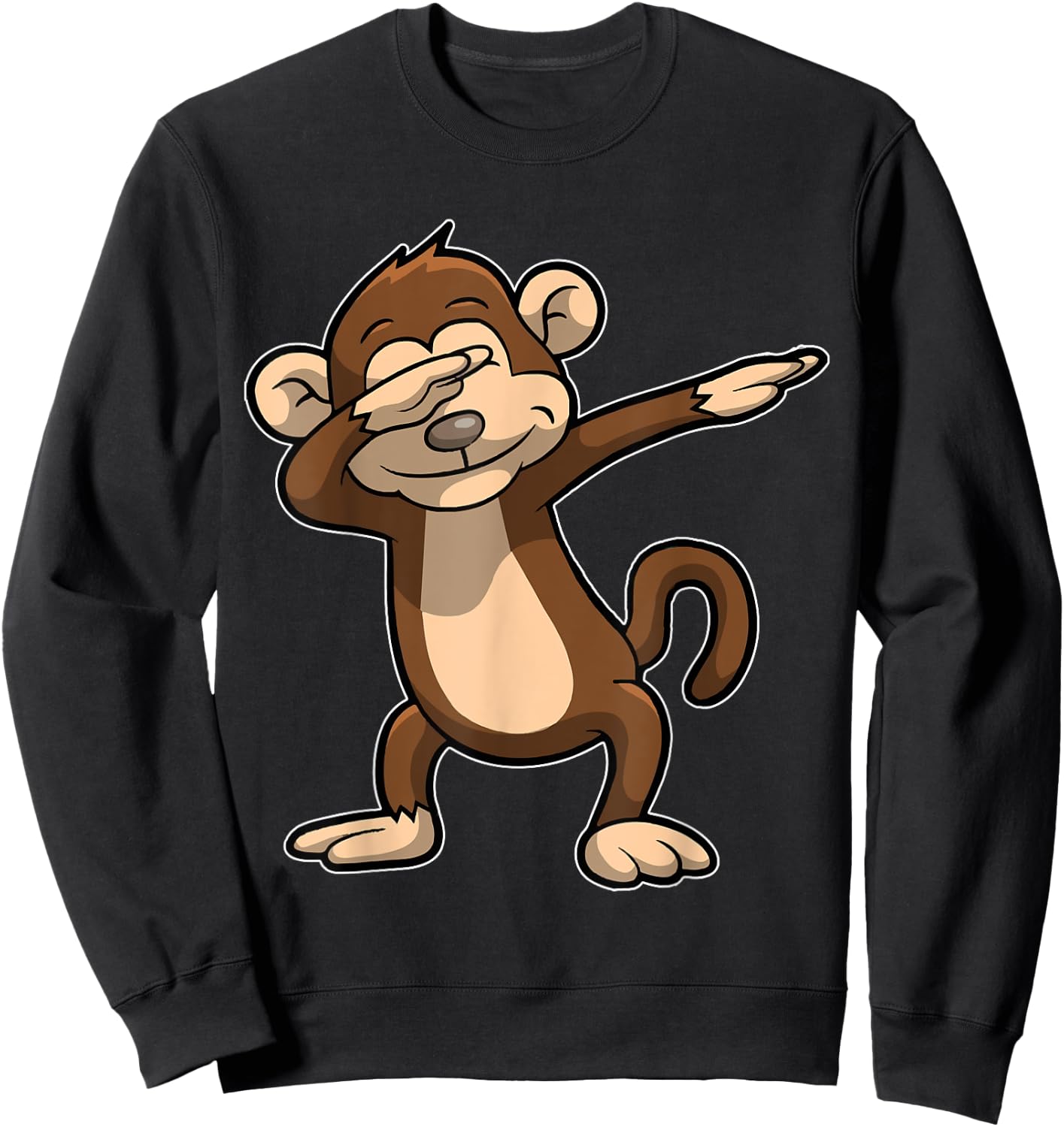 Funny Monkey Shirt Women Men Kids Gift birthday Sweatshirt - Sweatshirt | Black