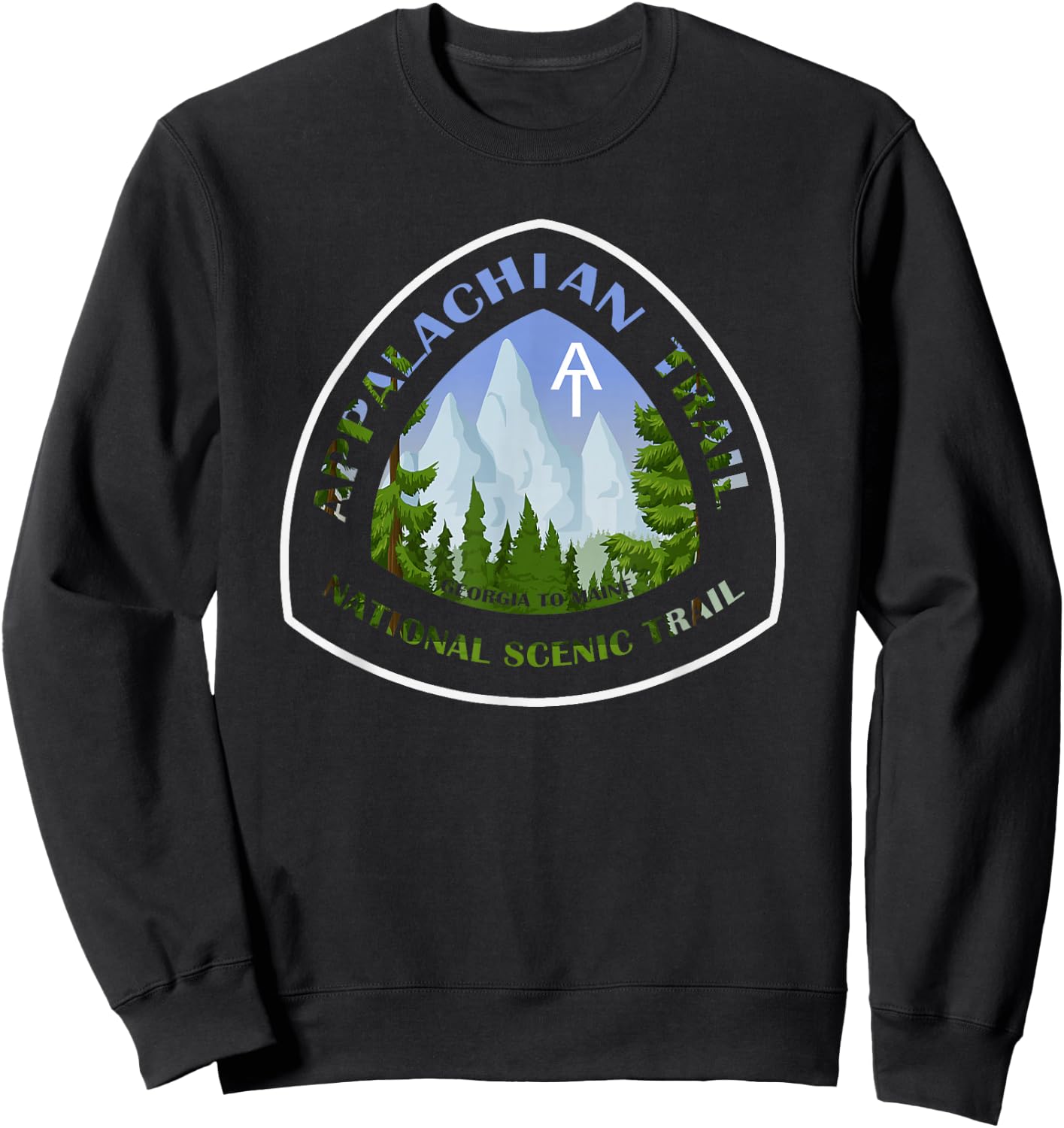 Appalachian Trail Scenic Mountain Views Sweatshirt - Sweatshirt | Black