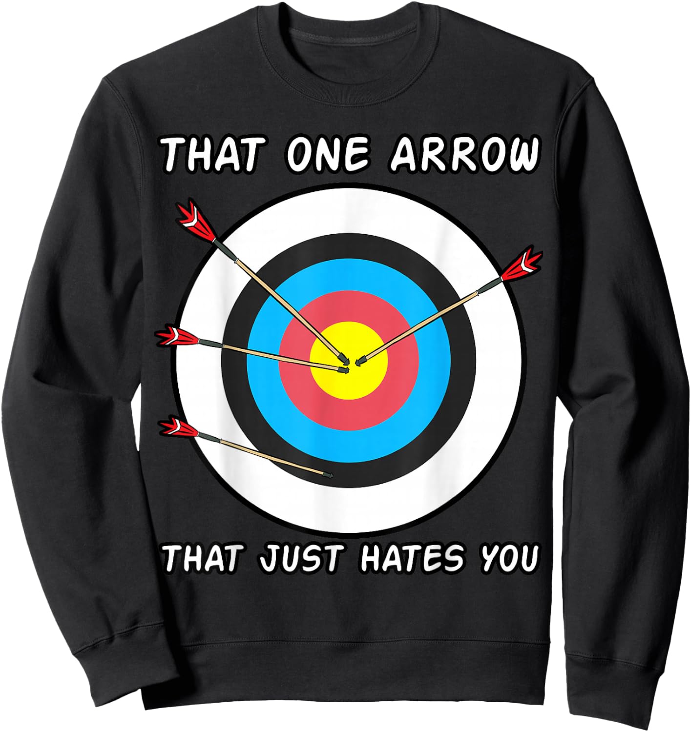 Archer Arrows Shirt Shooting Sport Crossbow Target Gift Sweatshirt - Sweatshirt | Black