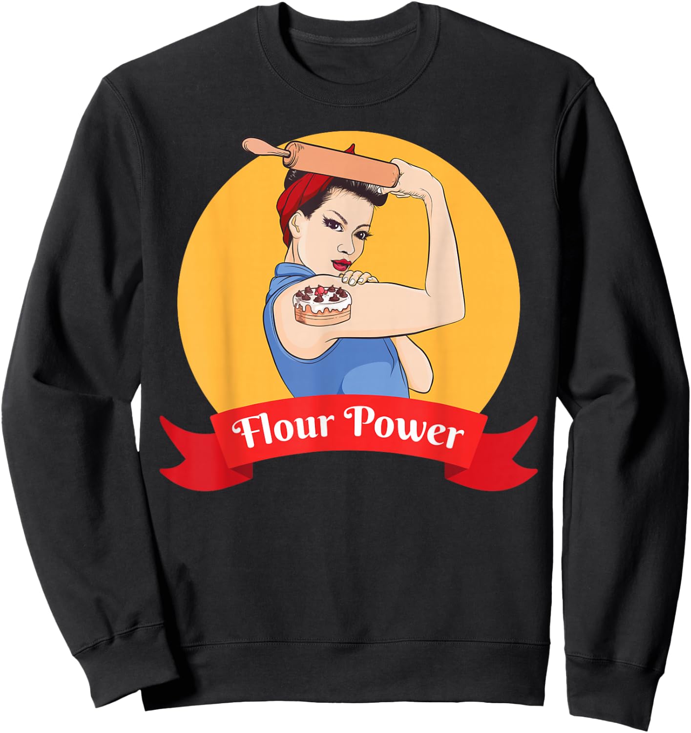 Funny Baking Baker Pastry Chef Women's Sweatshirt - Sweatshirt | Black