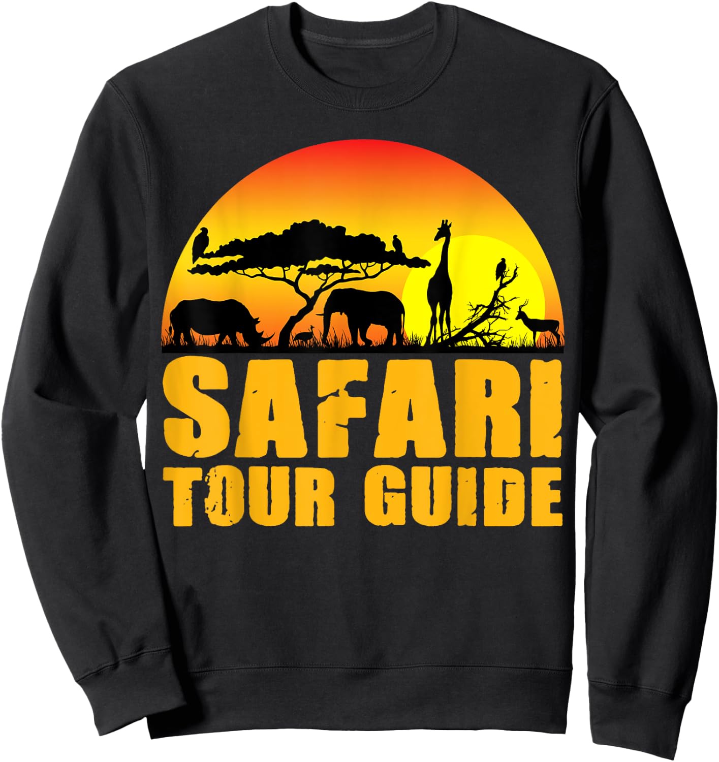 Safari Tour Guide Halloween Costume Animal Gift Sweatshirt - Sweatshirt | Black