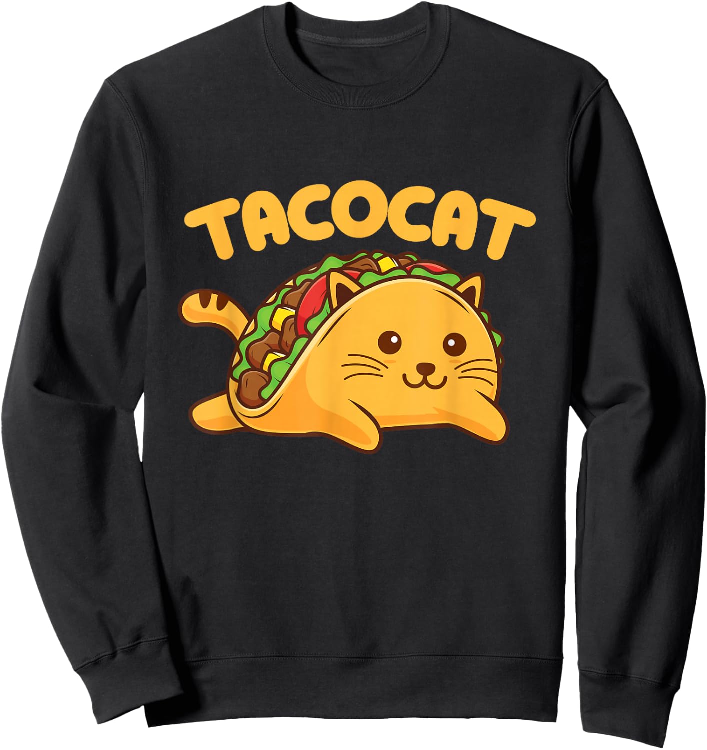 Tacocat - Taco Lover Mexican Food Taco Tuesday Sweatshirt - Sweatshirt | Black