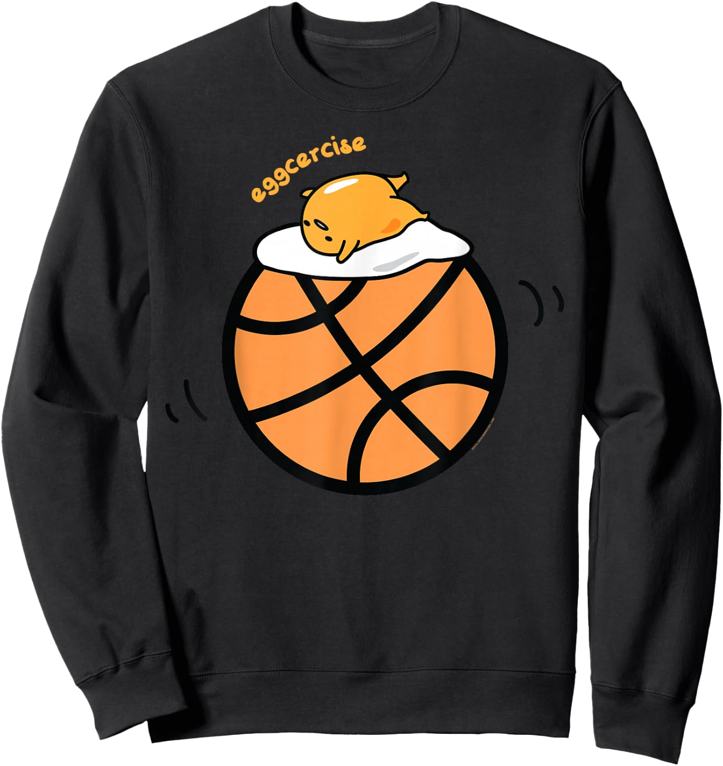 Gudetama Exercise eggcercise Basketball Fitness Sweatshirt - Sweatshirt | Black