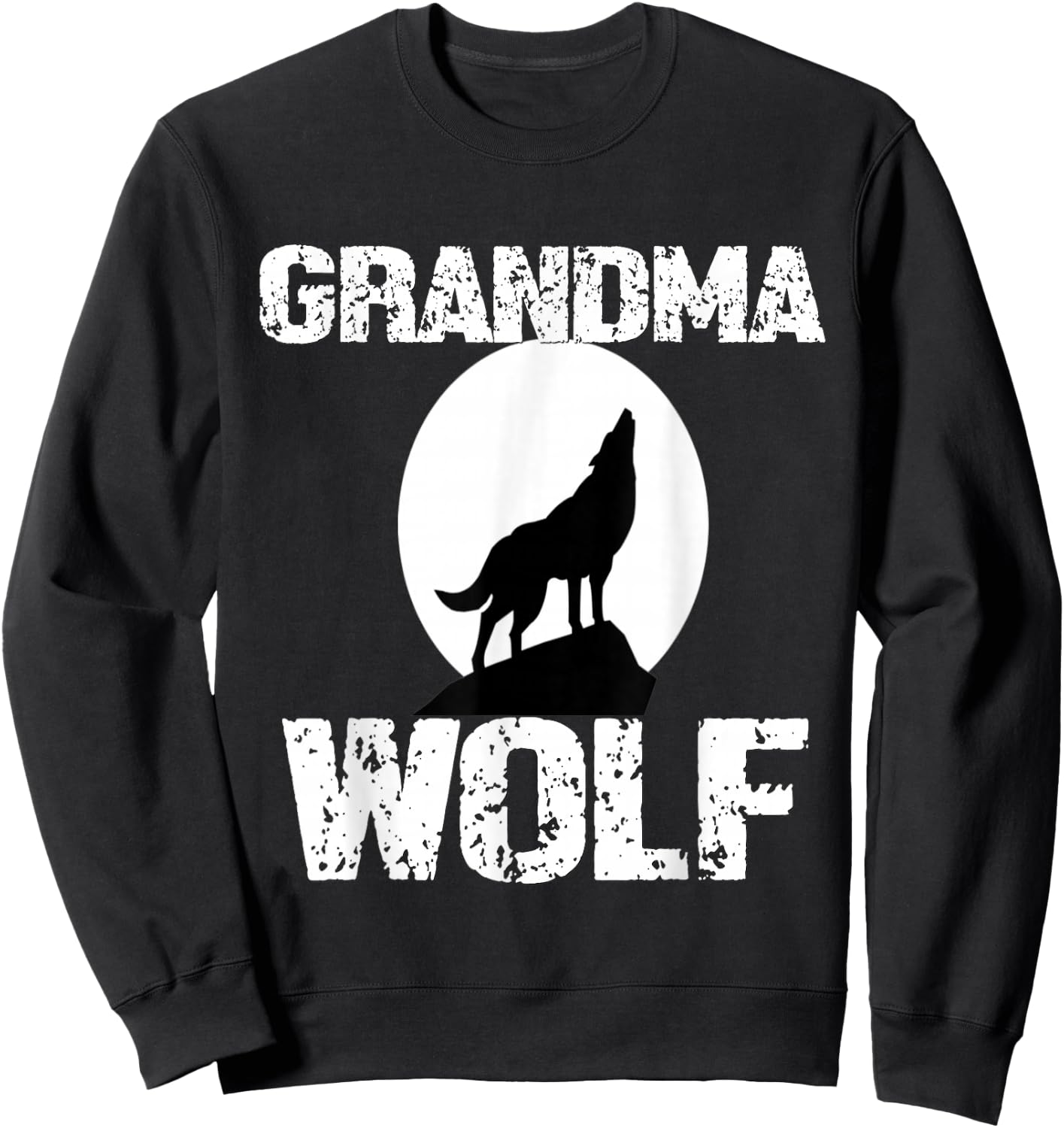 Grandma Wolf Matching Family Tribe Wolves Mimi GiGi Nana Sweatshirt - Sweatshirt | Black