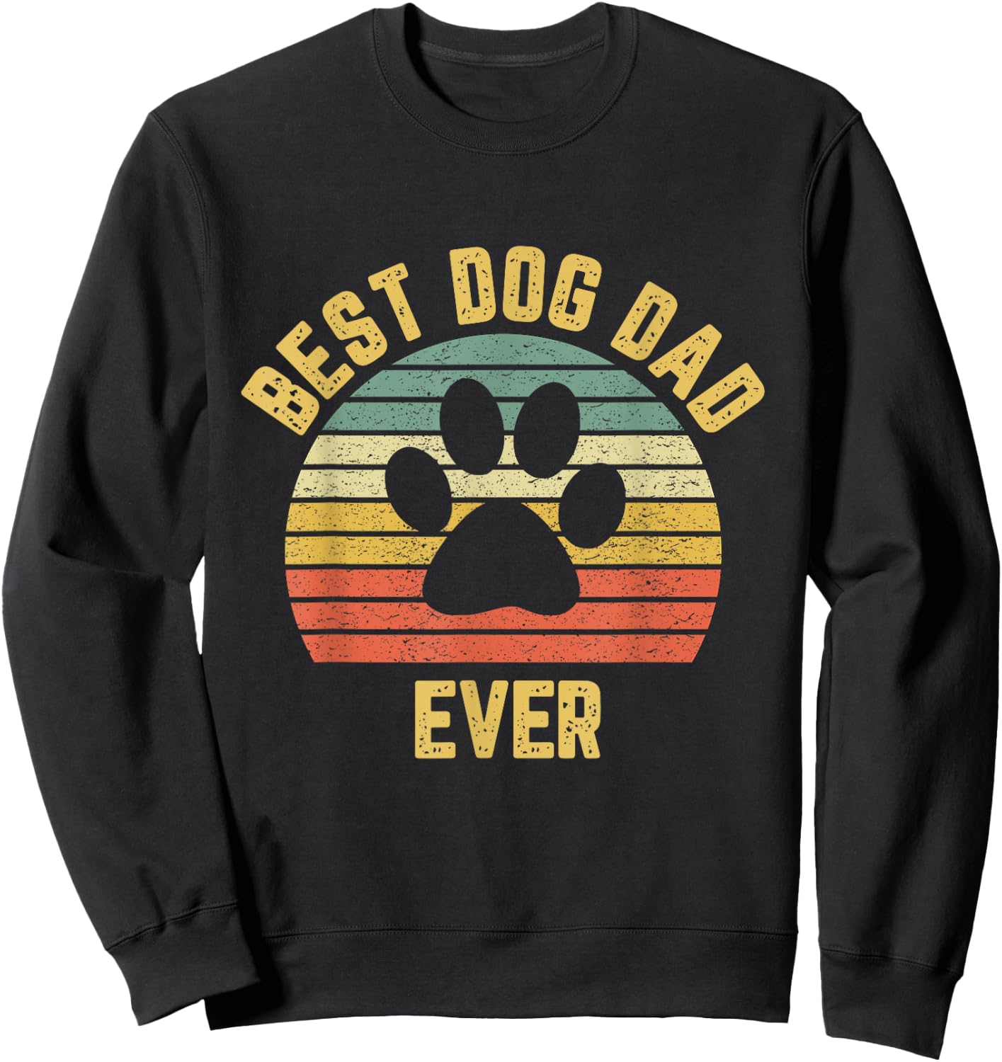 Vintage Dog Dad Cool Father's Day Gift Retro Sweatshirt - Sweatshirt | Black