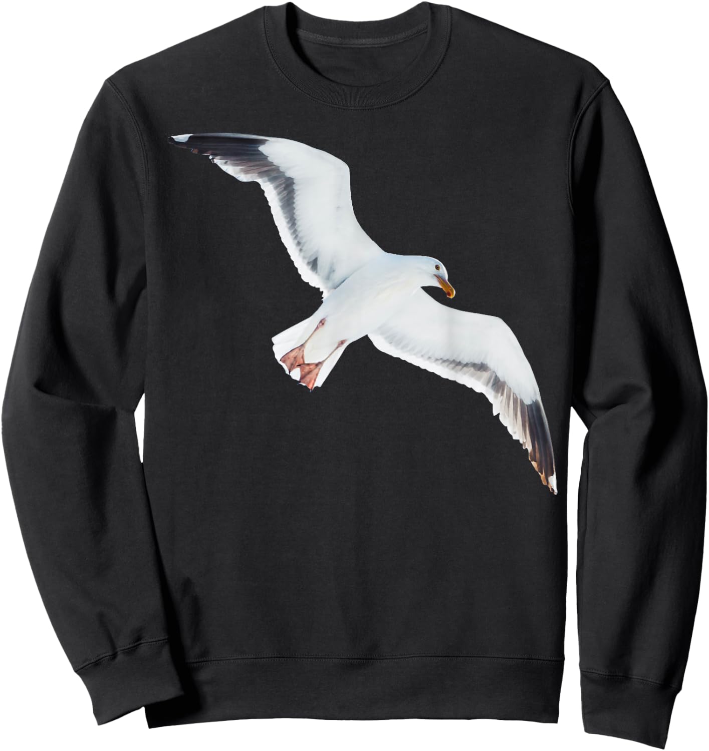 Flying Seagull Shirt Seagull Lover T Shirt Bird Watching Sweatshirt - Sweatshirt | Black
