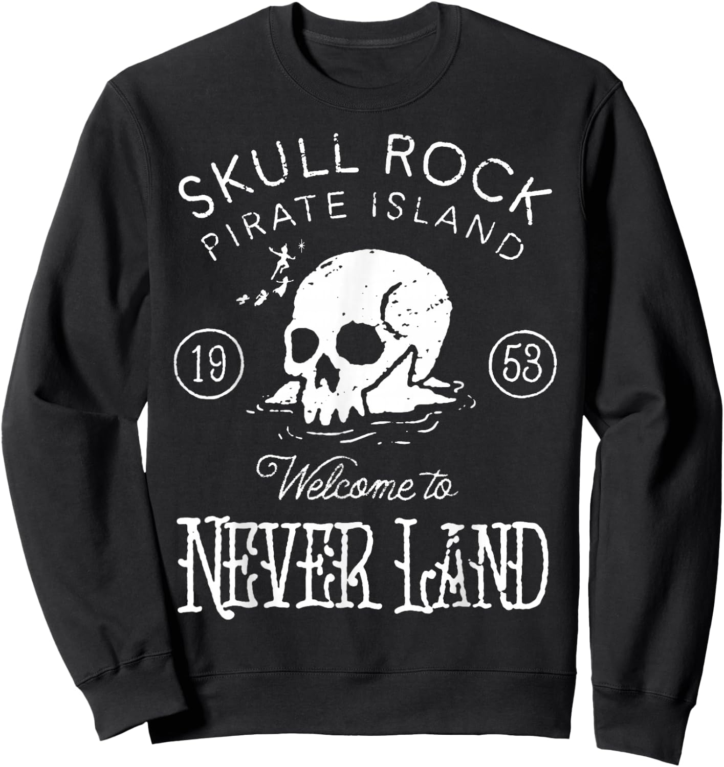Disney Peter Pan Skull Rock Vintage Poster Sweatshirt - Sweatshirt | Black