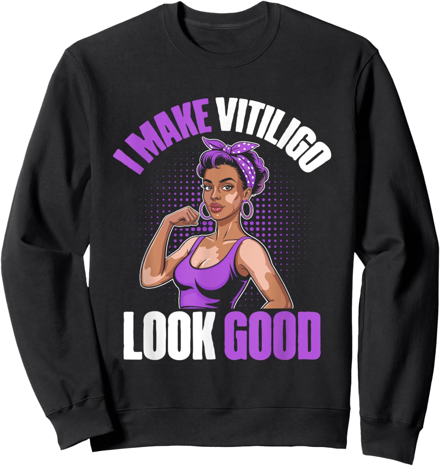 Vitiligo Awareness Vitiligo Day Sweatshirt - Sweatshirt | Black