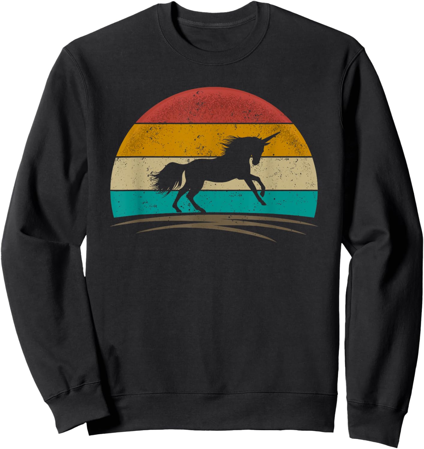 Unicorn Shirt Retro Unicorn Mythical Creature Unicorn Lover Sweatshirt - Sweatshirt | Black