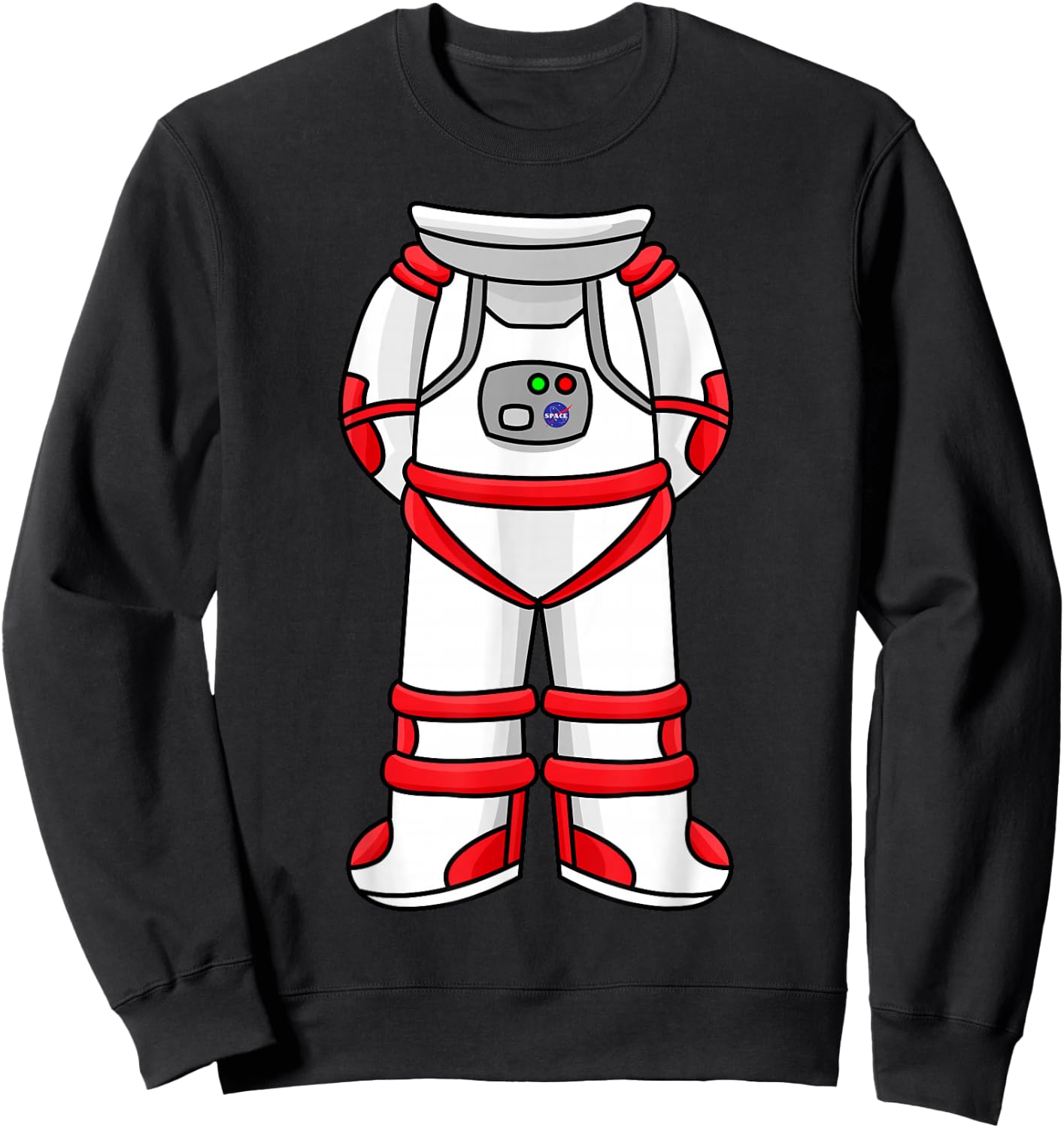 Astronaut Suit Head Cool Space Rocketman Halloween Costume Sweatshirt - Sweatshirt | Black