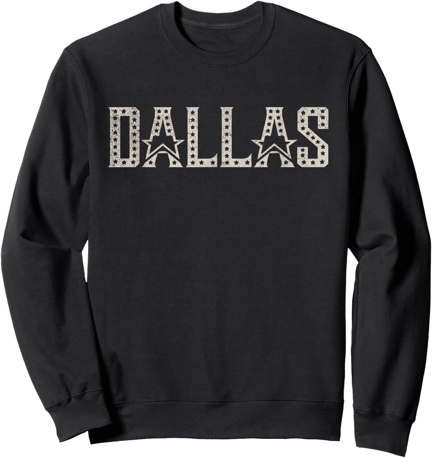 Dallas Vintage Retro Sweatshirt - Sweatshirt | Black