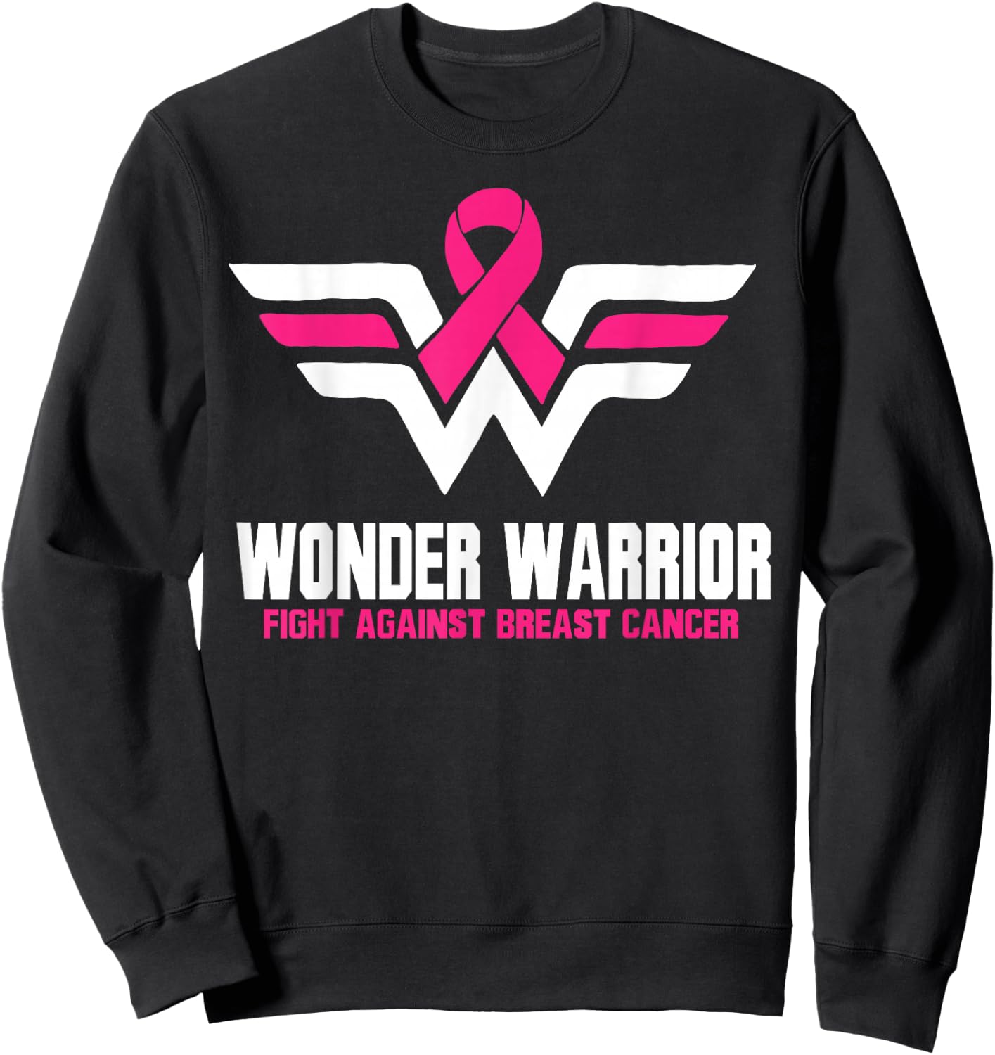 Super Hero Breast Cancer Sweatshirt - Sweatshirt | Black