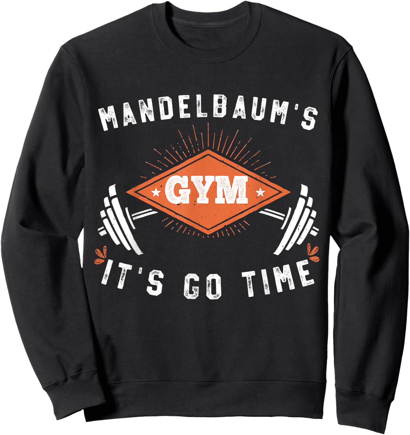 Vintage Mandelbaum's Gym workout go time Gift Sweatshirt - Sweatshirt | Black