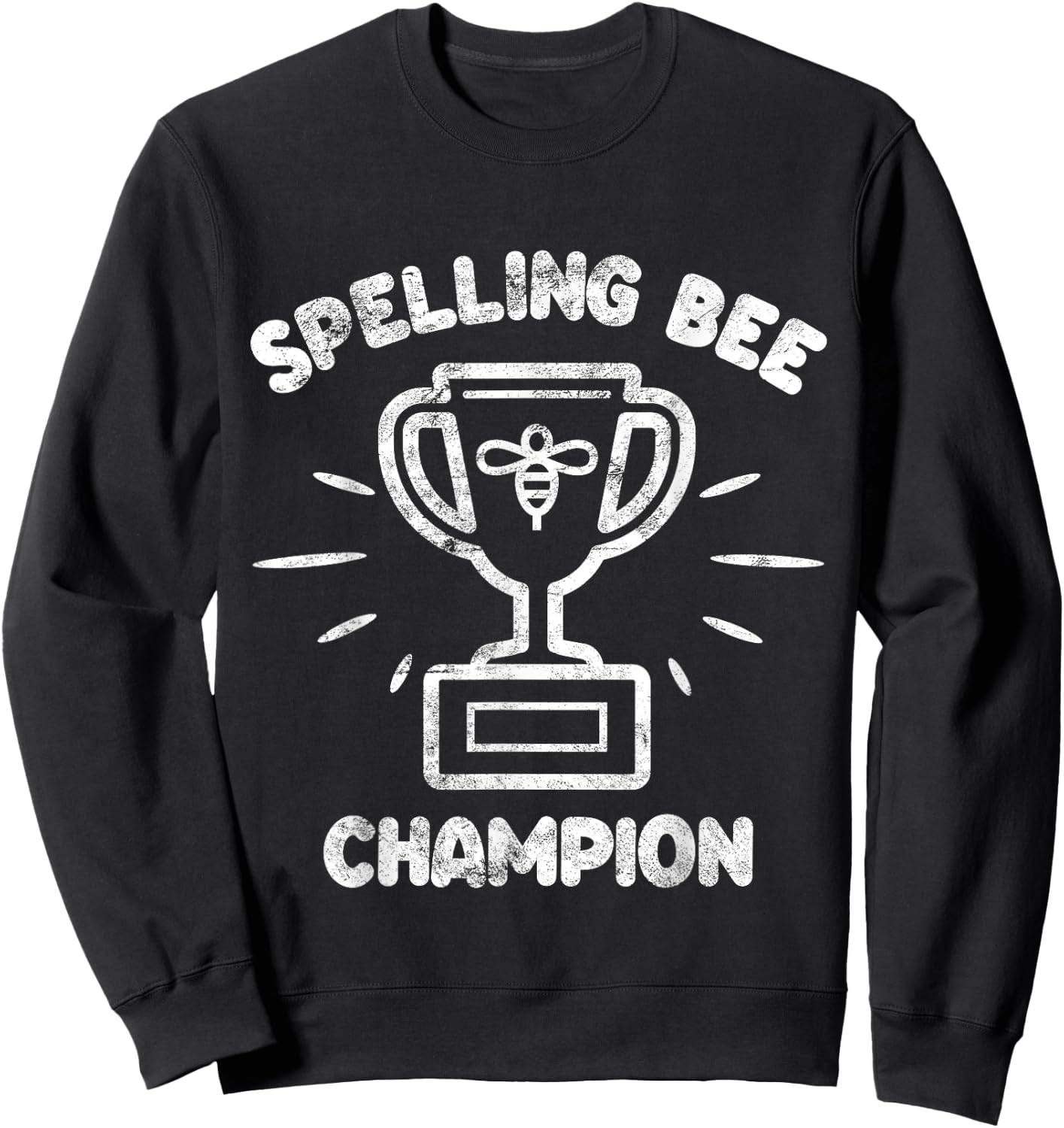 Spelling Bee Champion Kids Trophy School Winner Gift Sweatshirt - Sweatshirt | Black